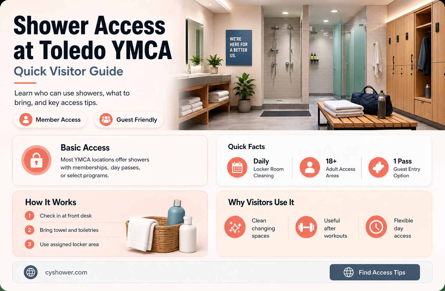 can i shower at a ymca in toledo