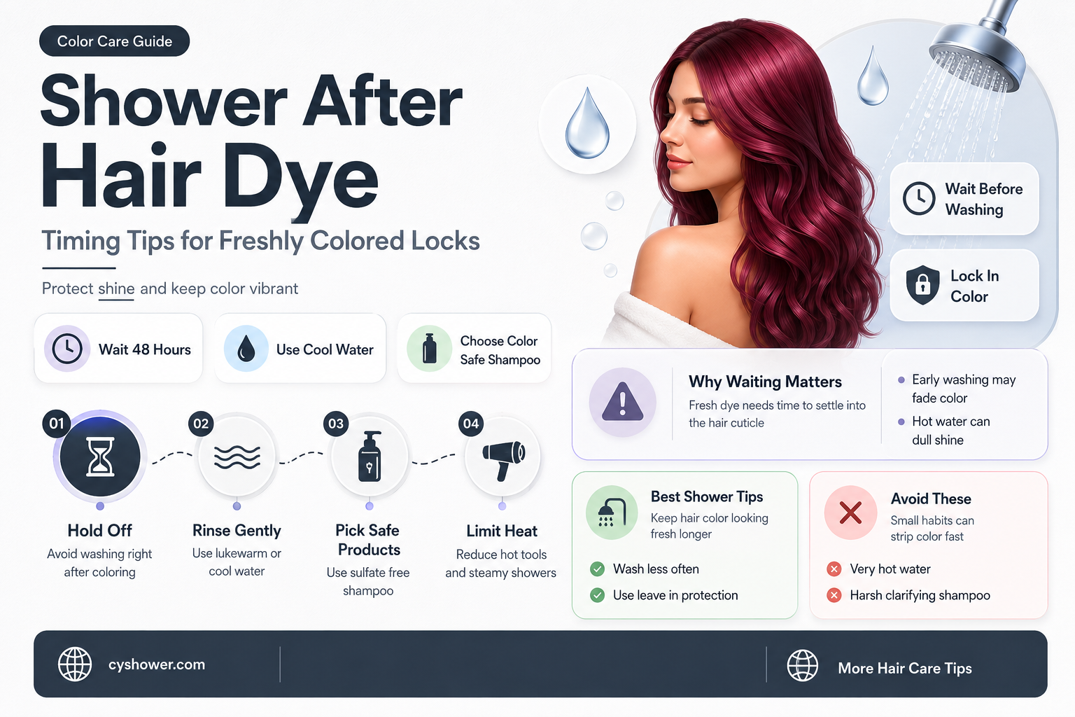 can i shower after getting my hair dyed