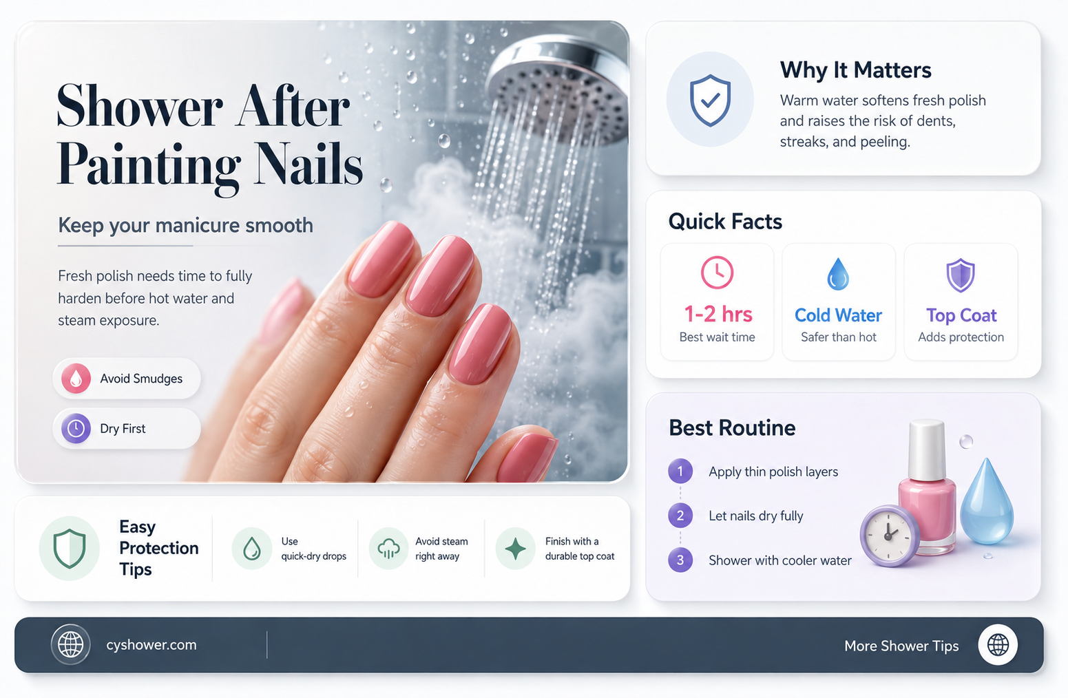 can i shower after painting my nails