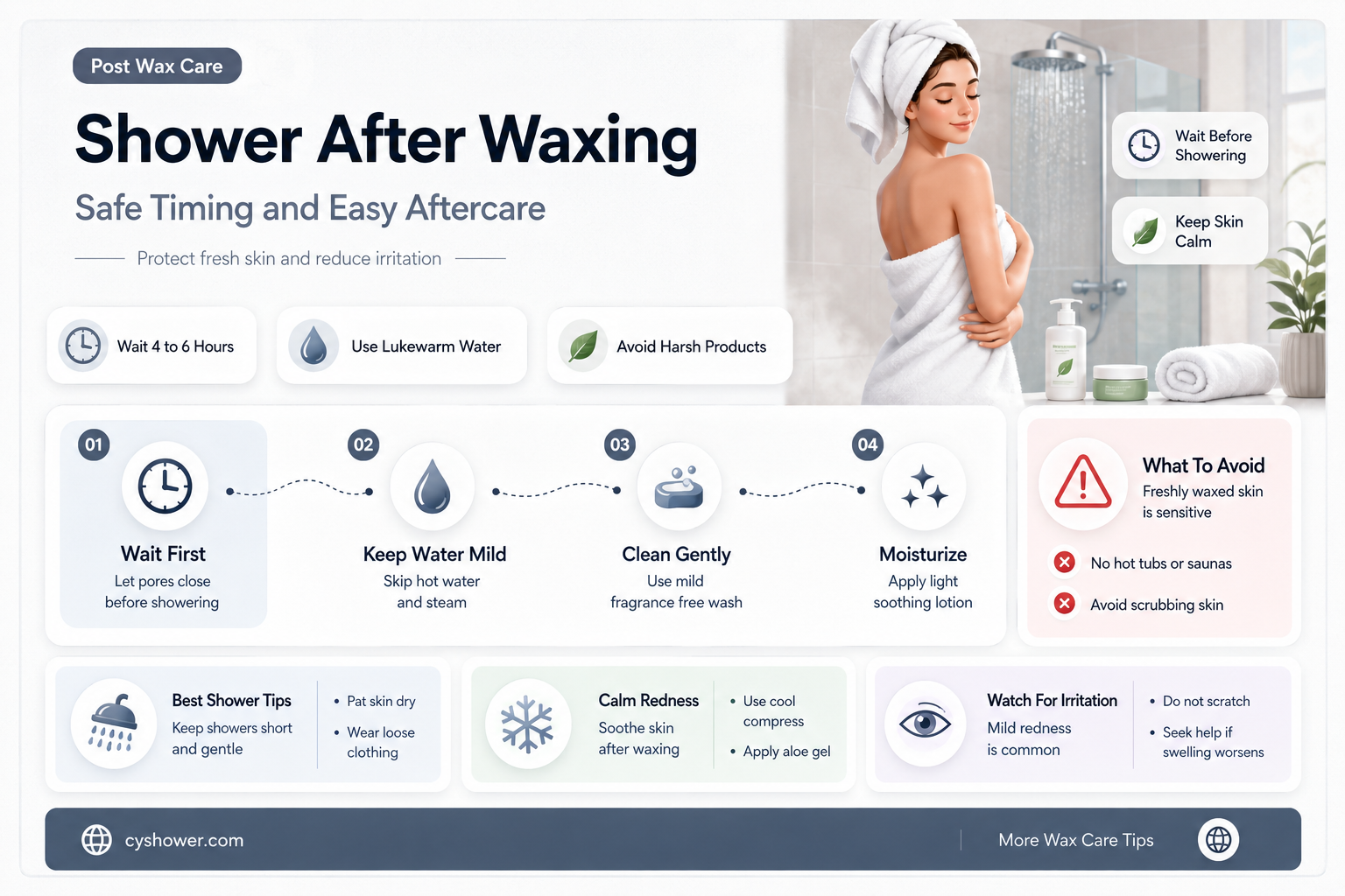 can i shower after getting waxed