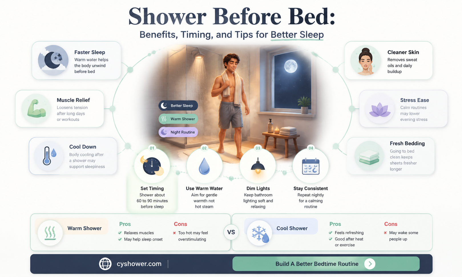 can i shower and sleep
