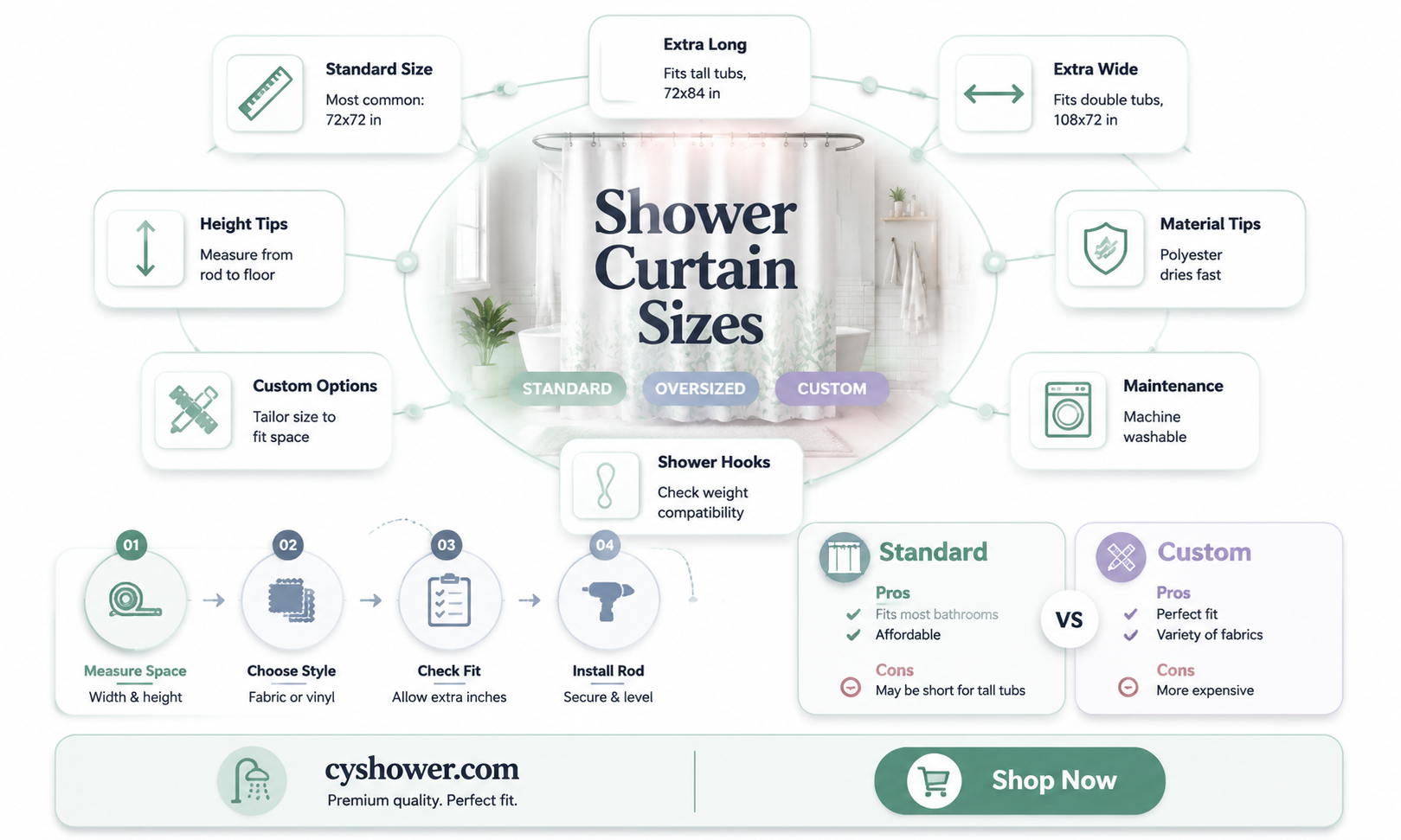 are there different size shower curtains