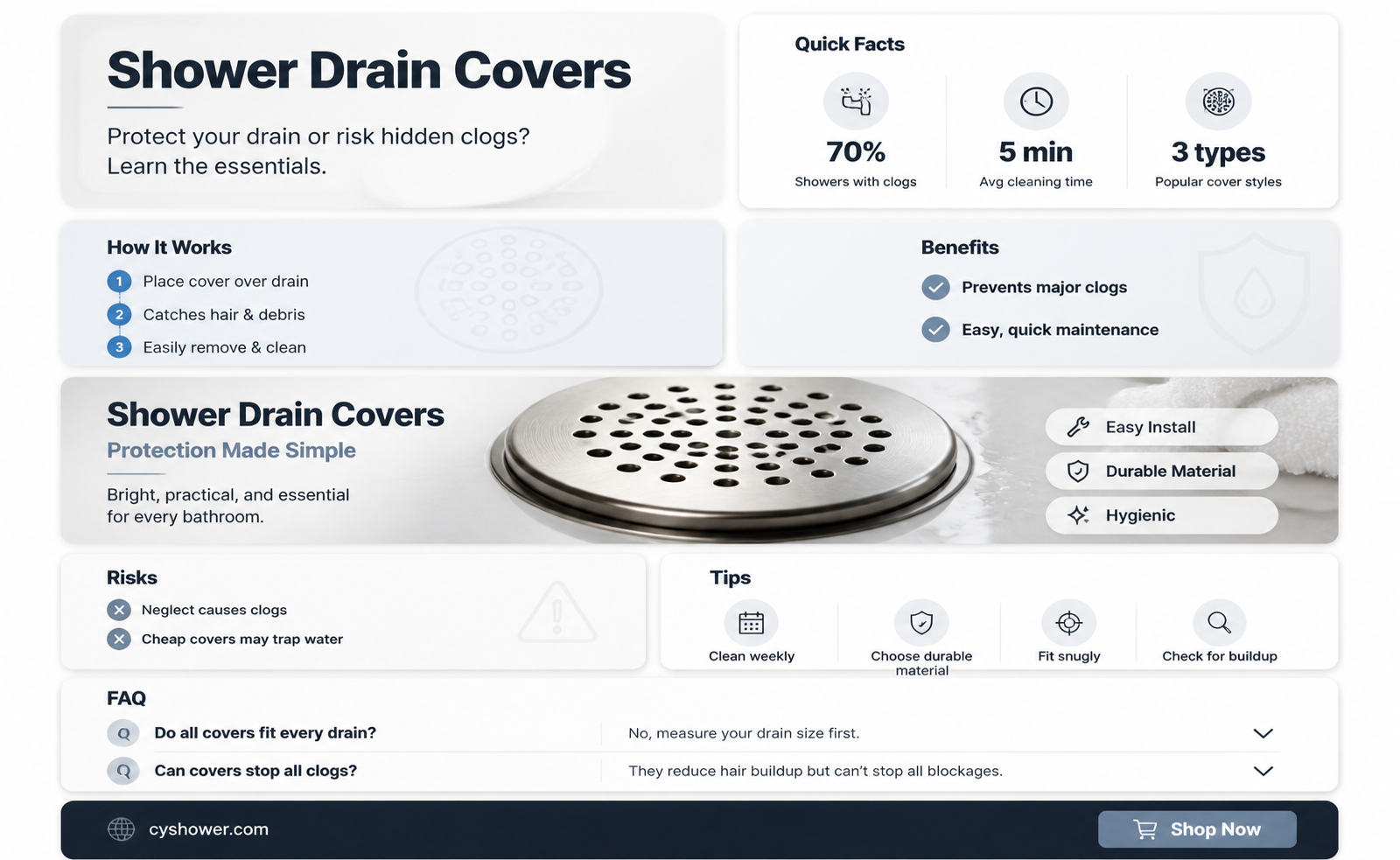 are shower drain covers