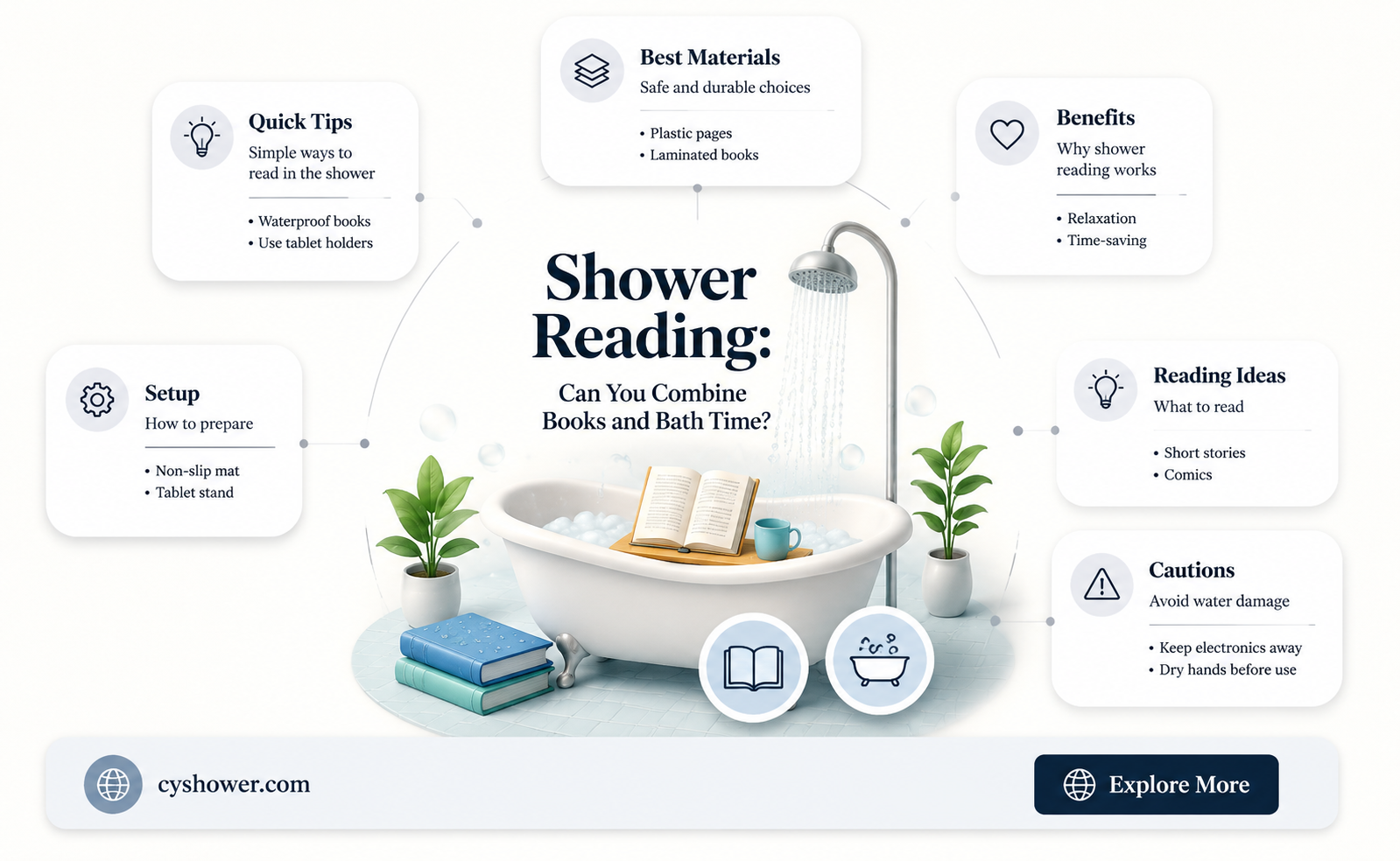 can i read a book and take a shower