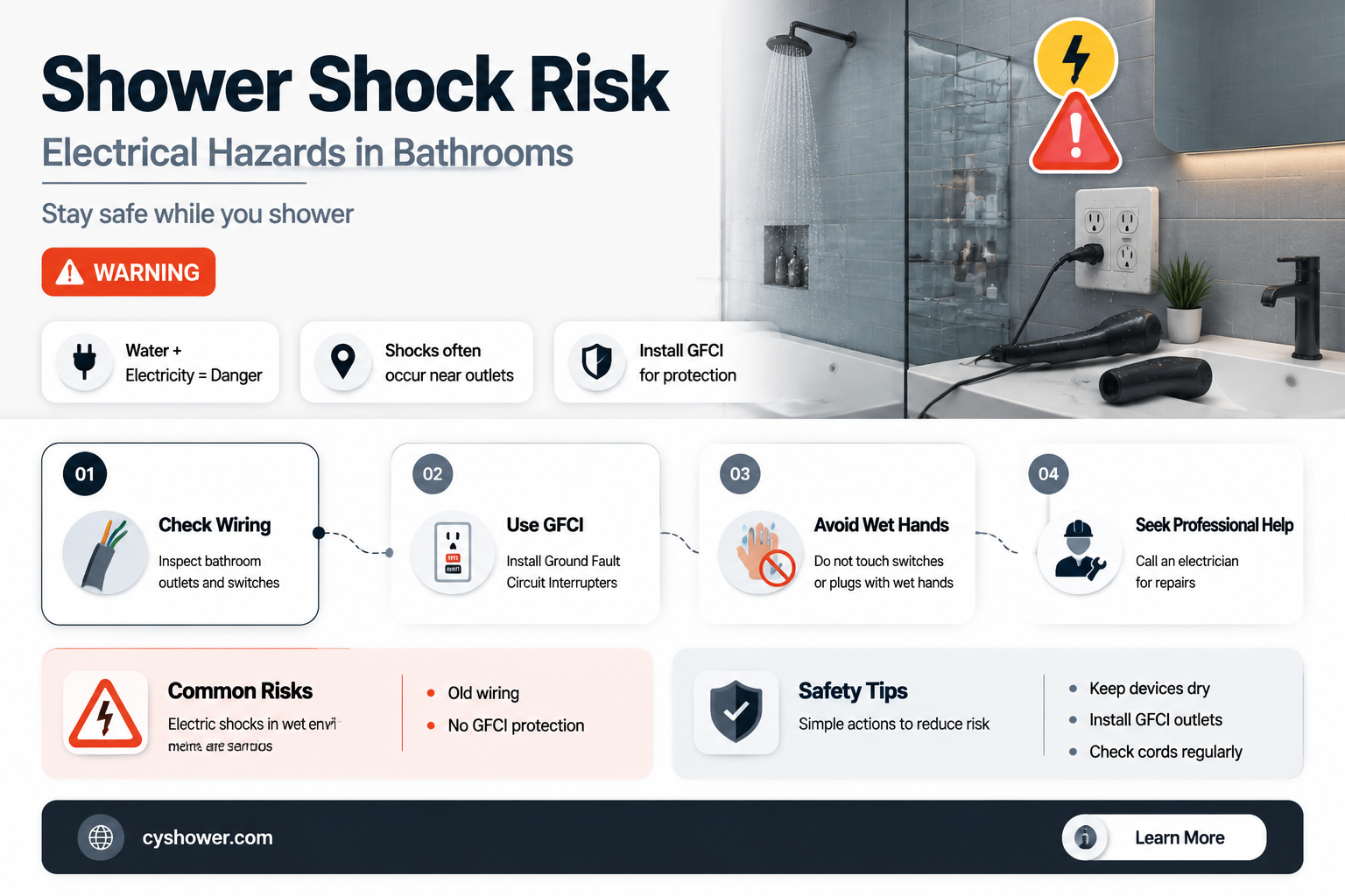 can i get shocked in the shower