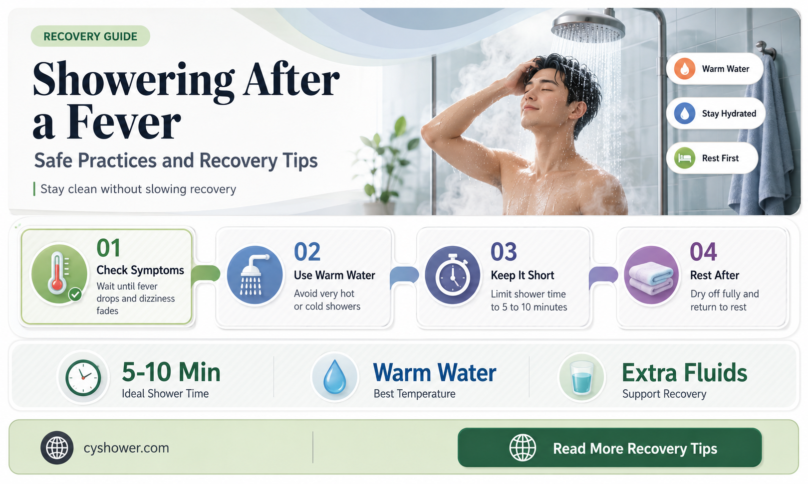can i shower after having a fever