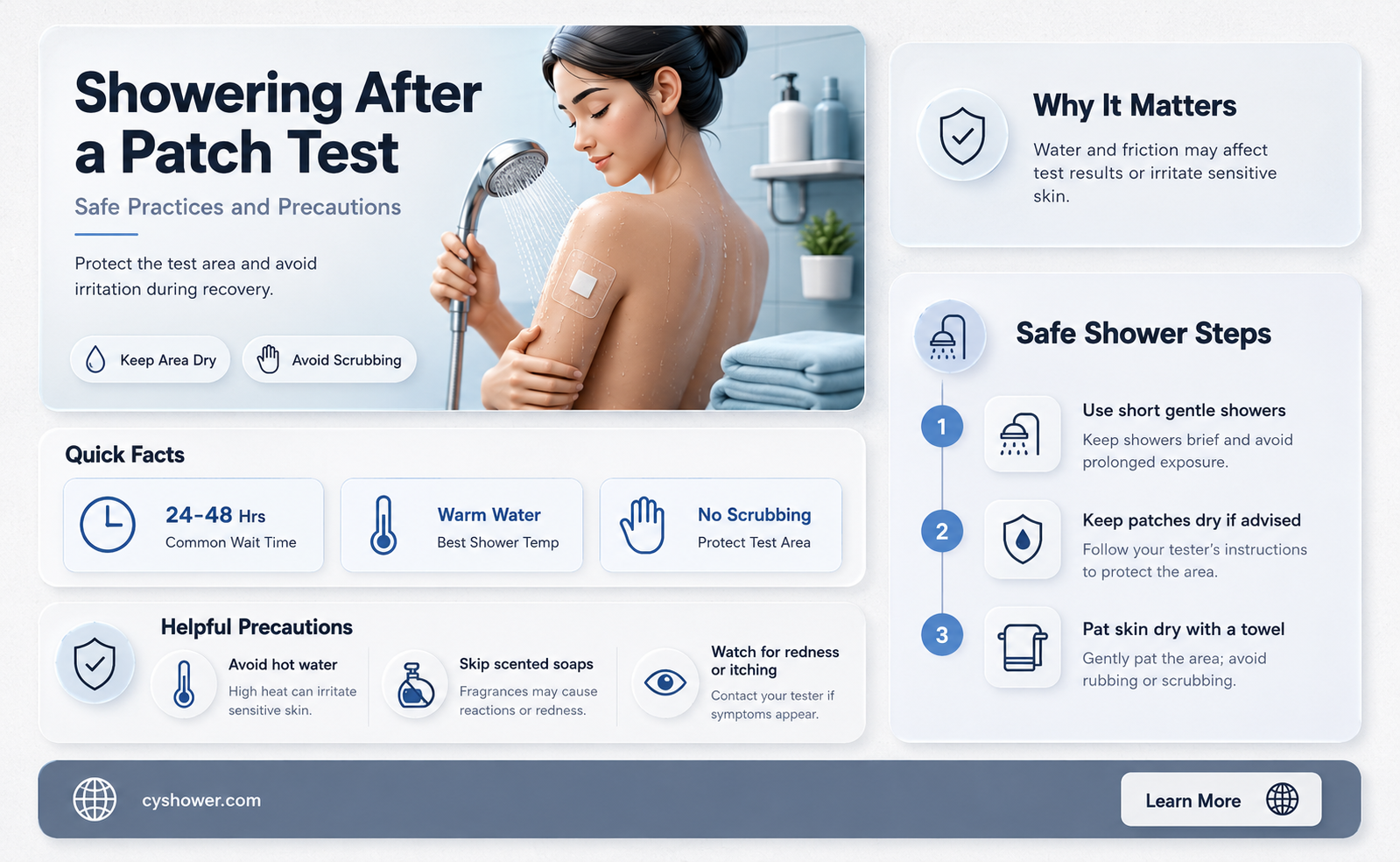 can i shower after patch test