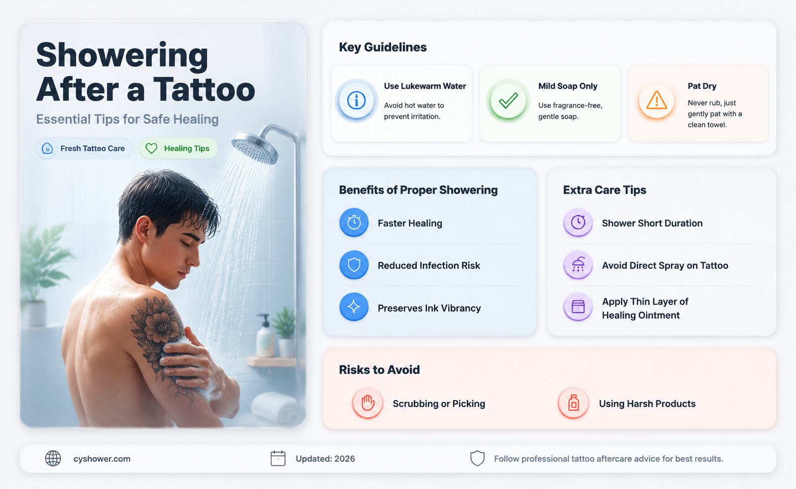 can i shower after getting a tatto