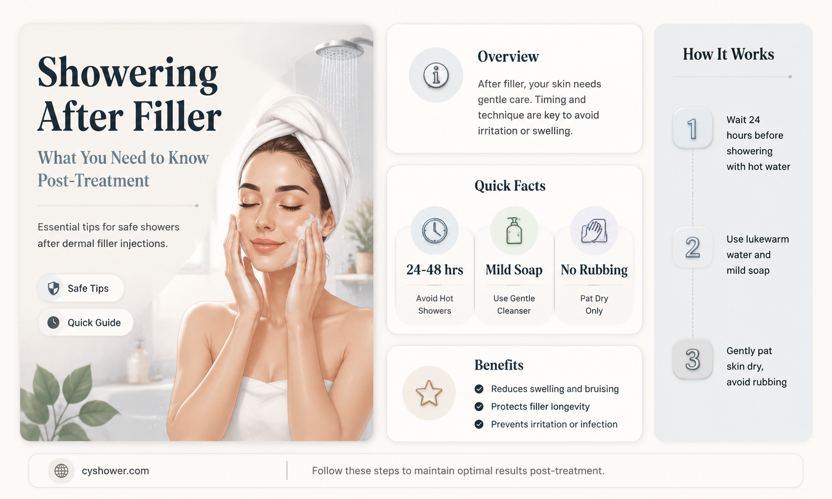 can i shower after getting filler