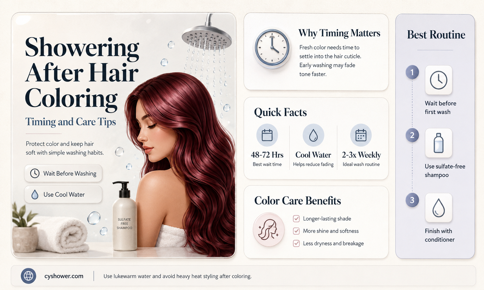 can i shower after hair color