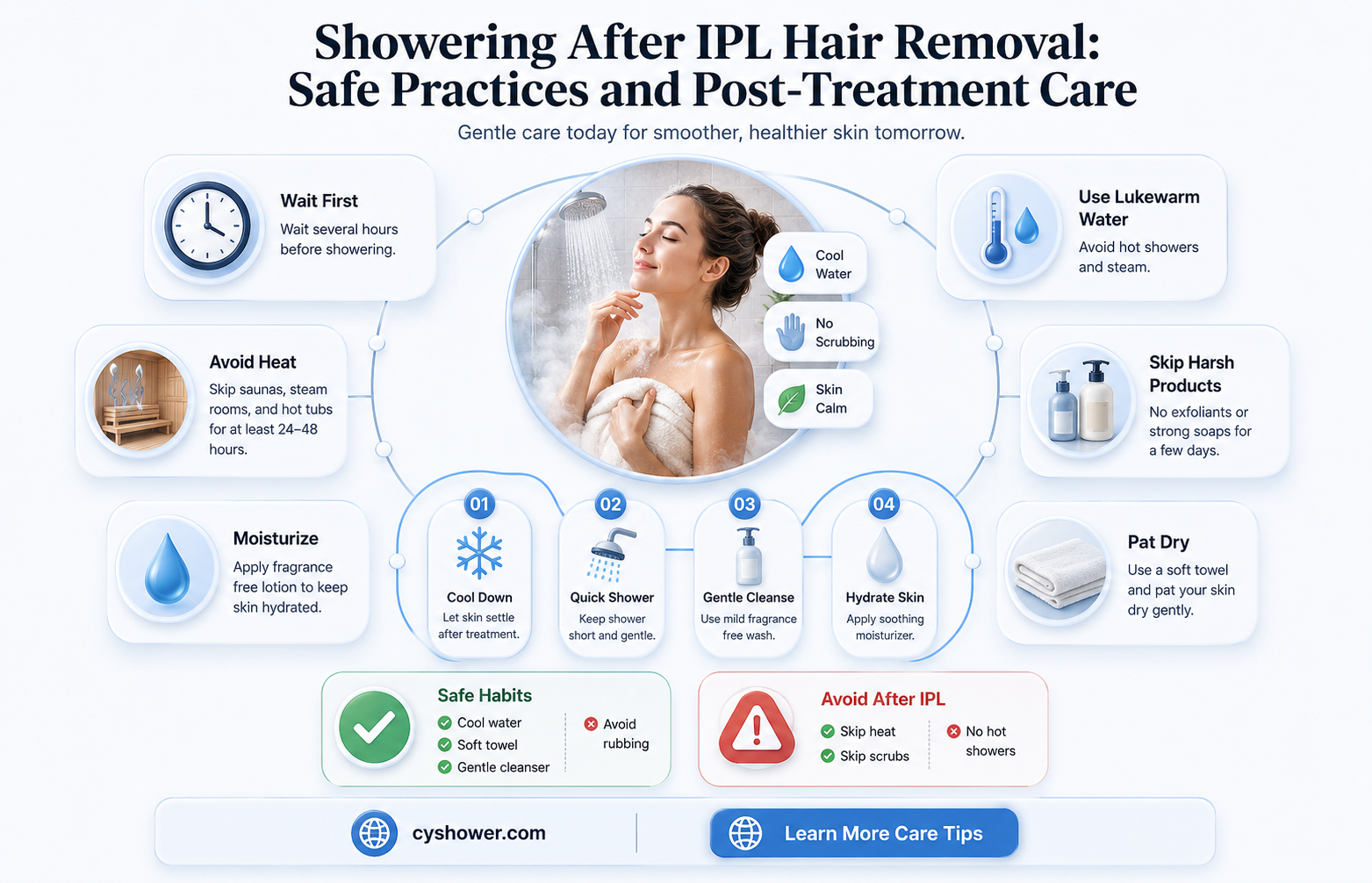 can i shower after ipl hair removal