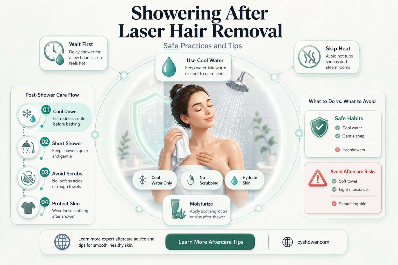 can i shower after hair laser removal