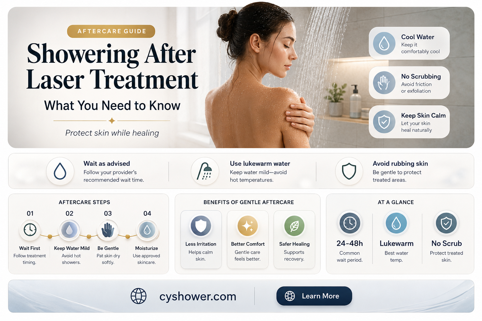 can i shower after laser