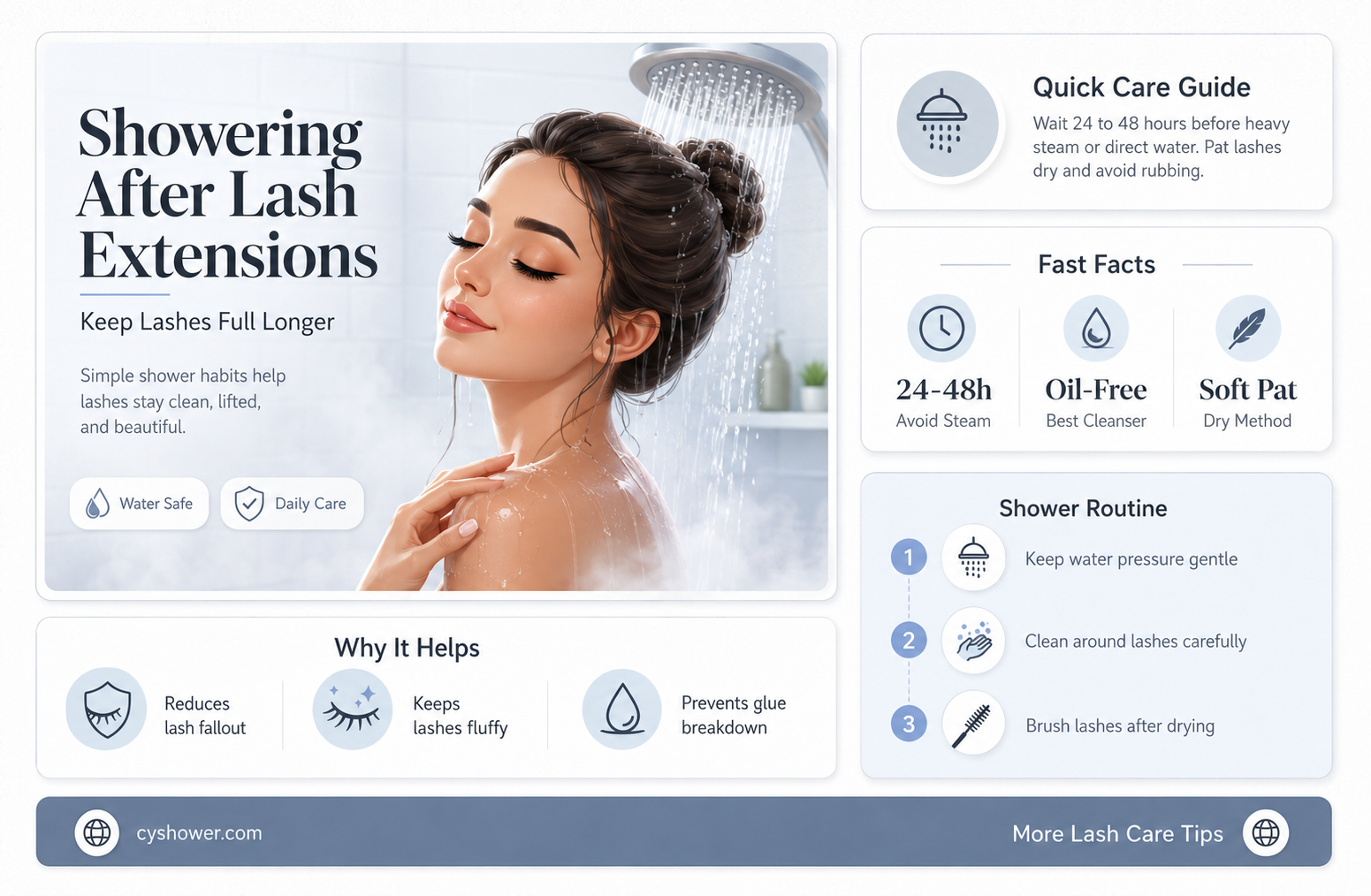 can i shower after lash extensions