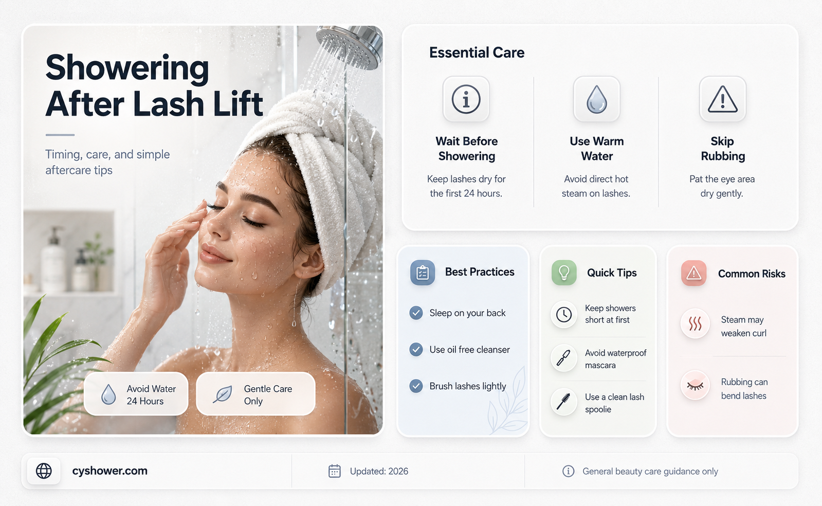 can i shower after lash lift