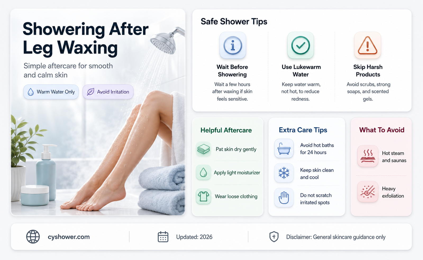 can i shower after i wax my legs