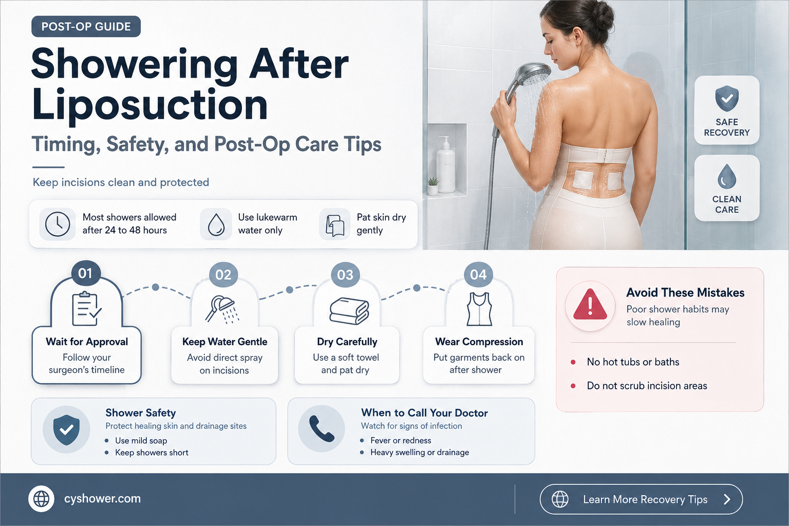 can i shower after liposuction