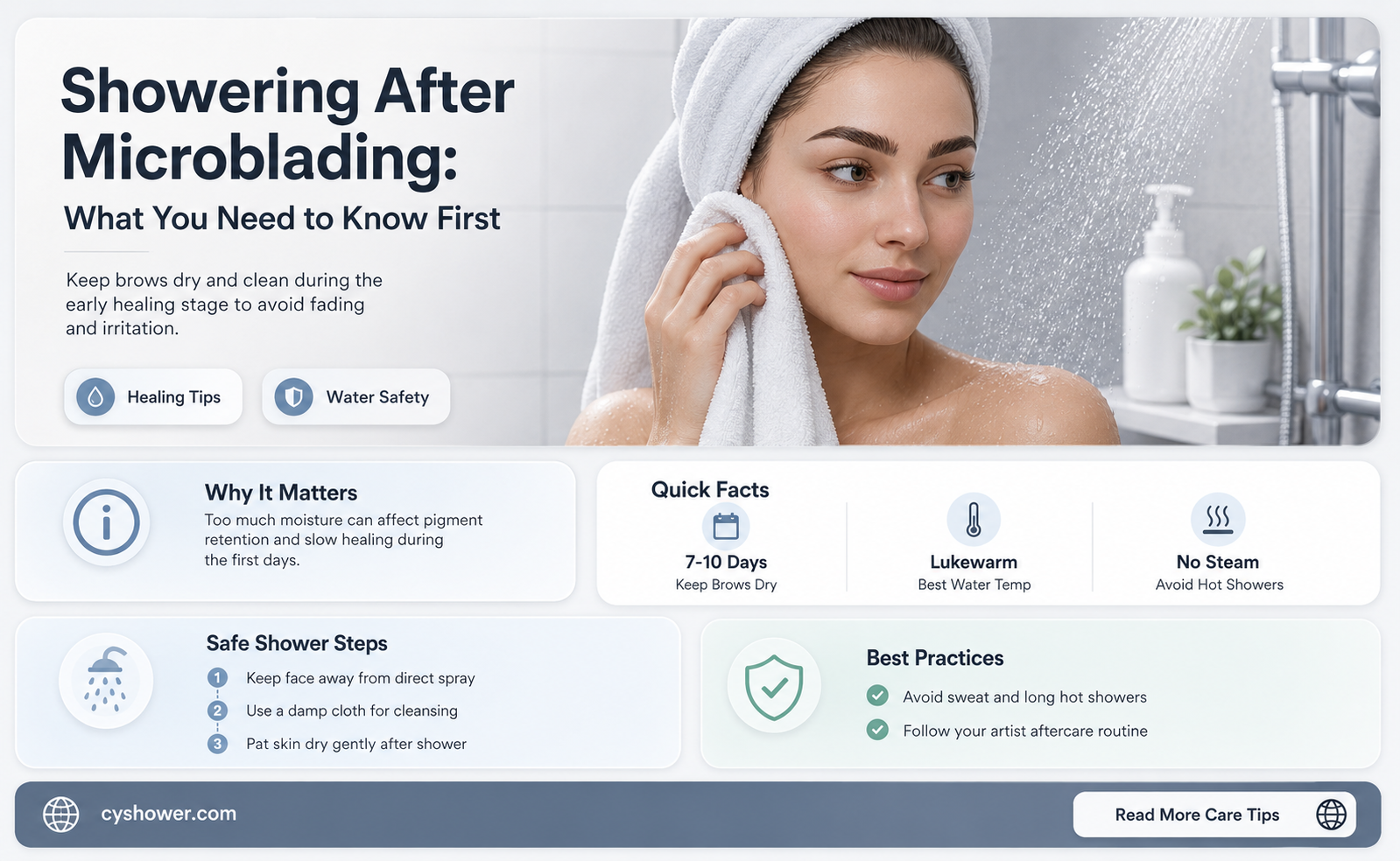 can i shower after microblading