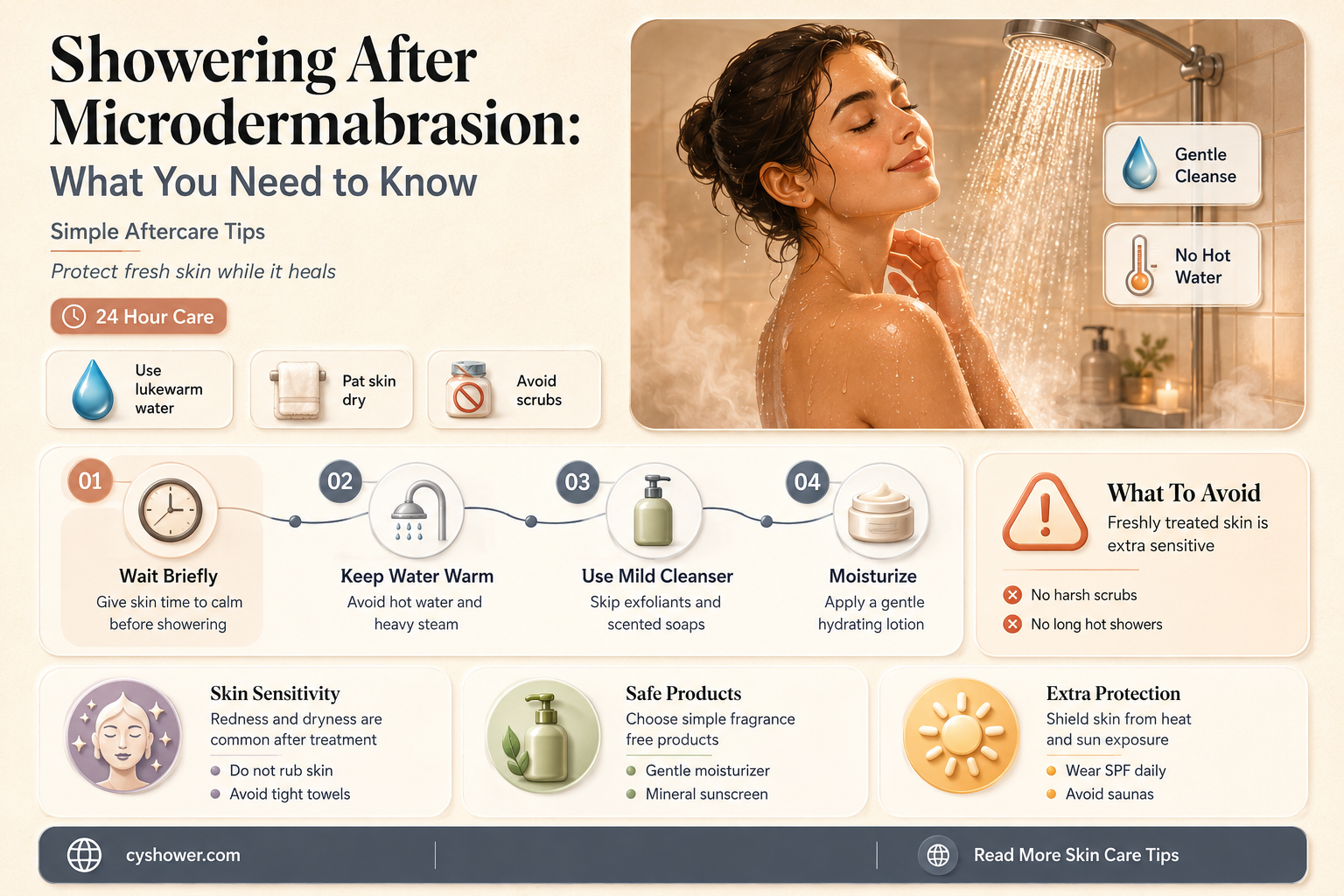 can i shower after microdermabrasion