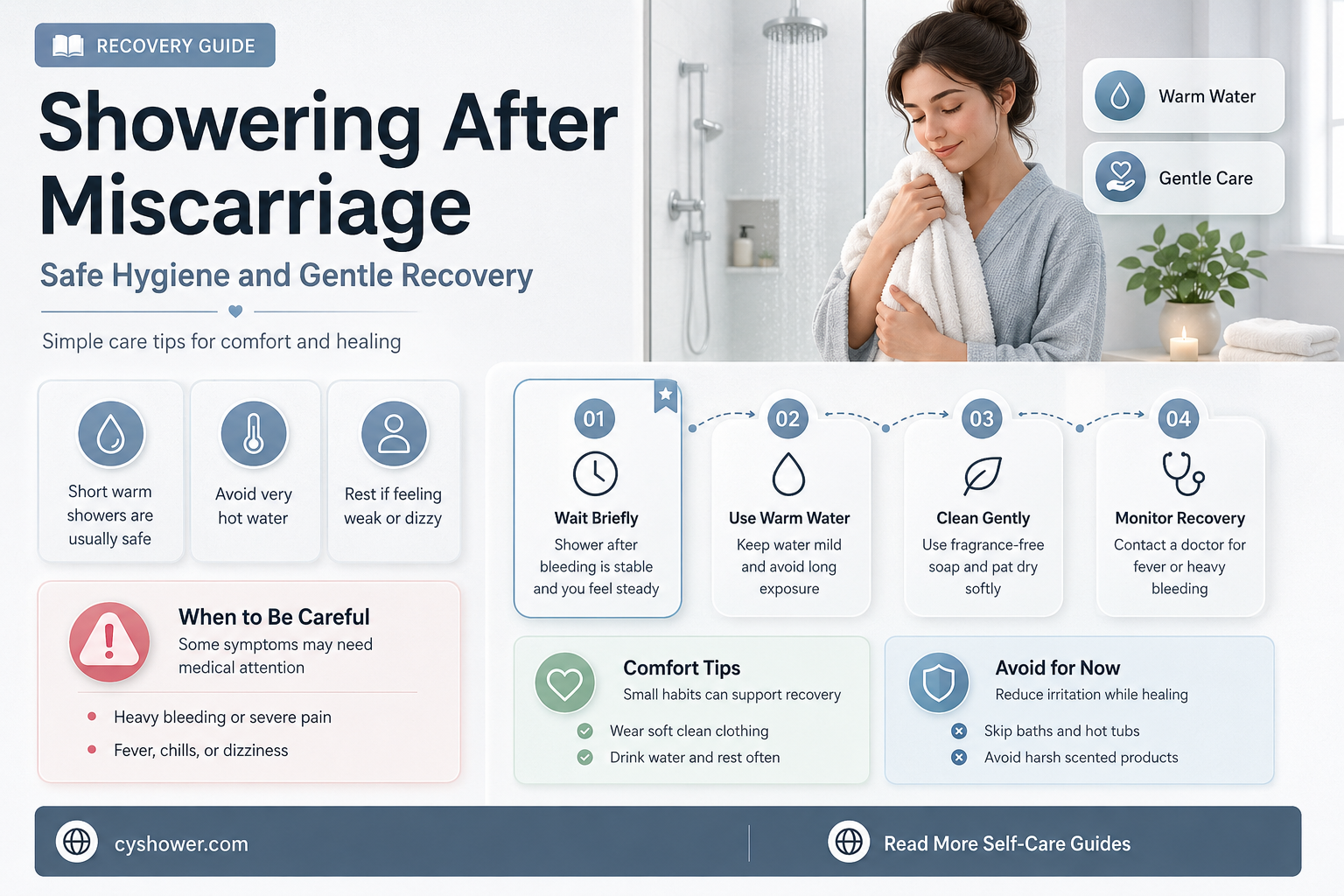 can i shower after miscarriage