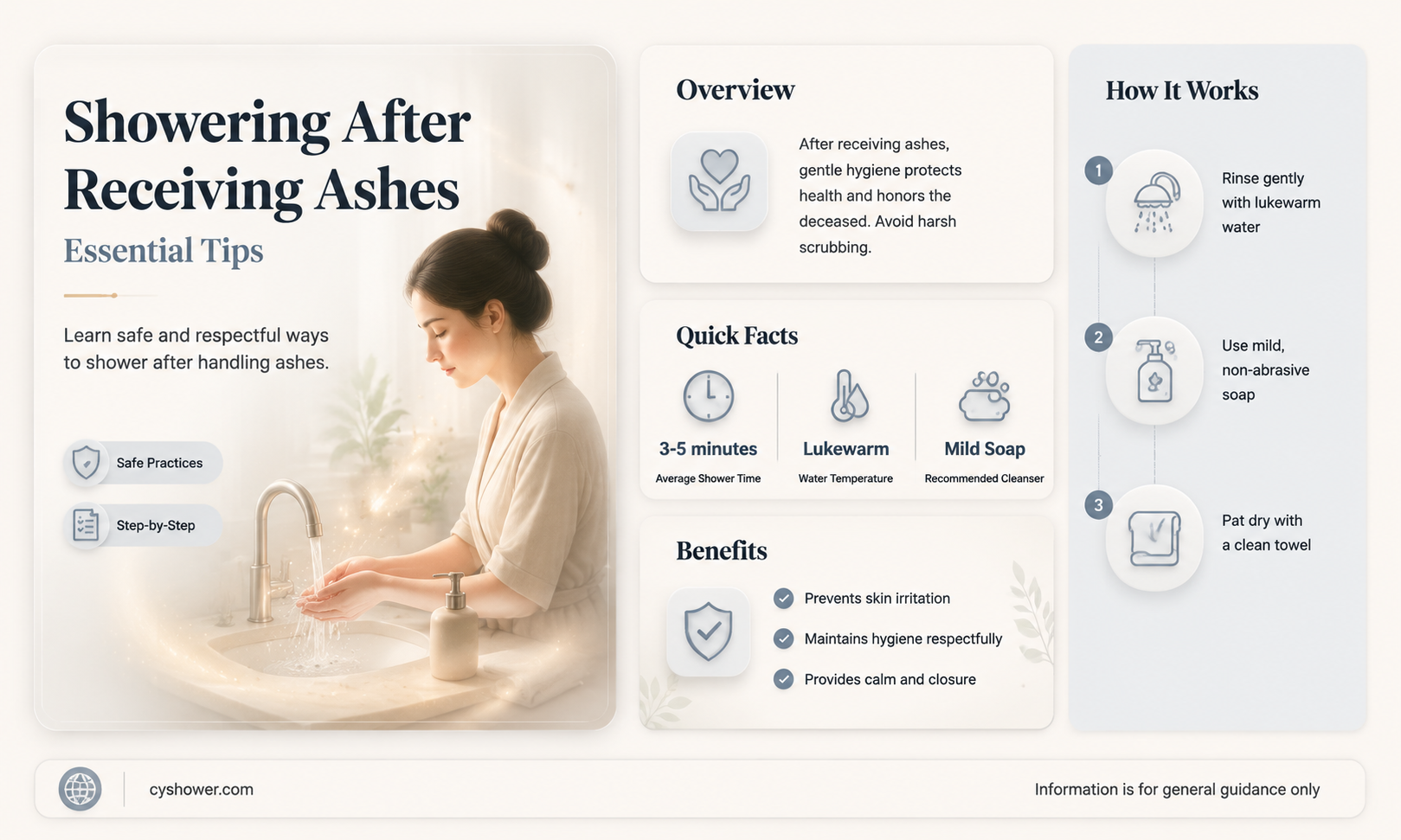 can i shower after getting ashes