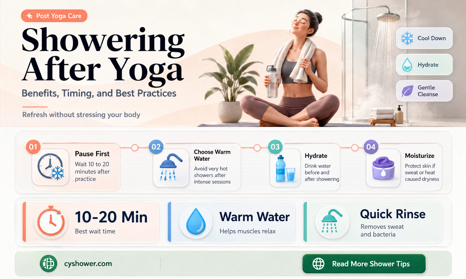 can i shower after yoga