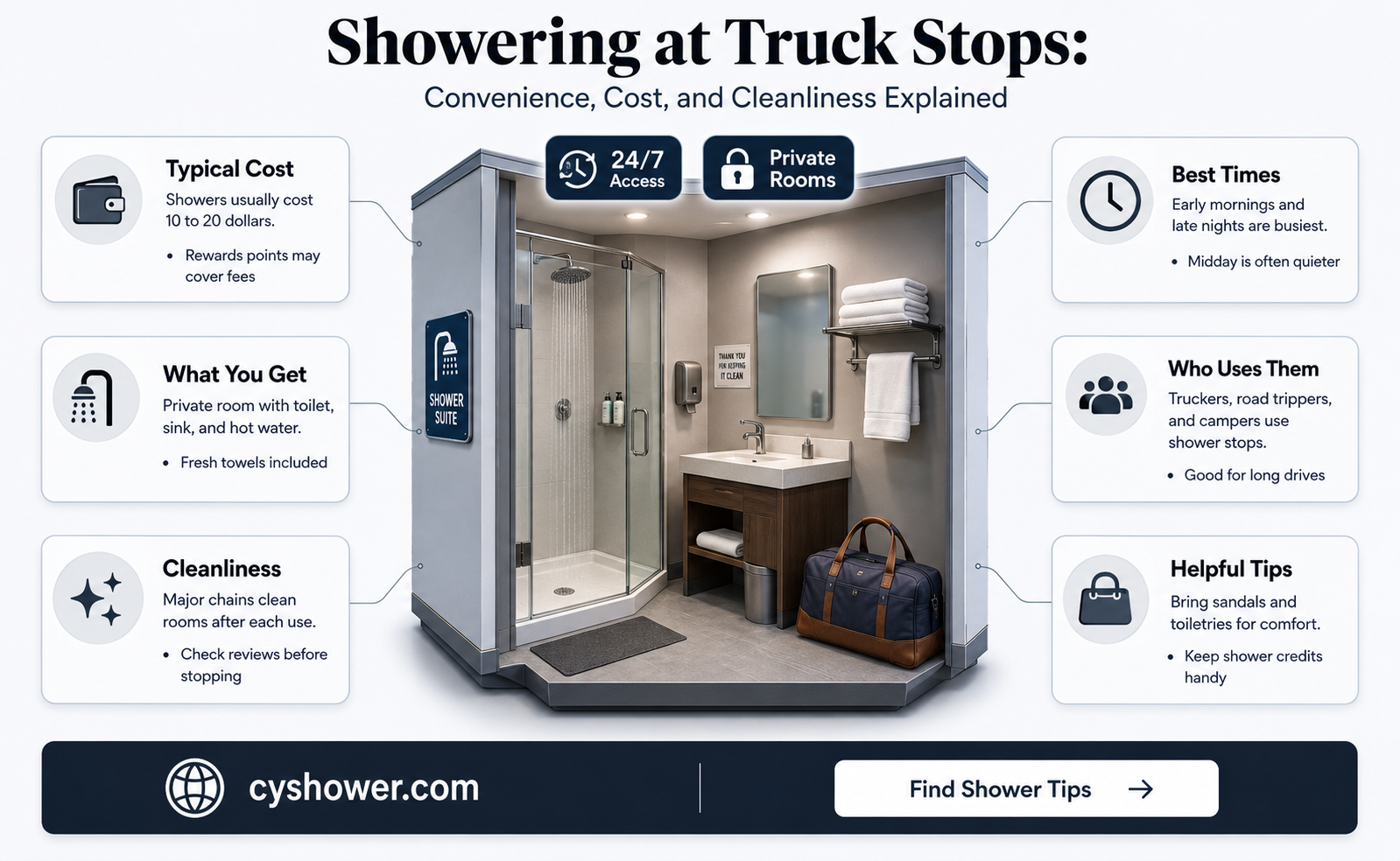 can i shower at a truck stop