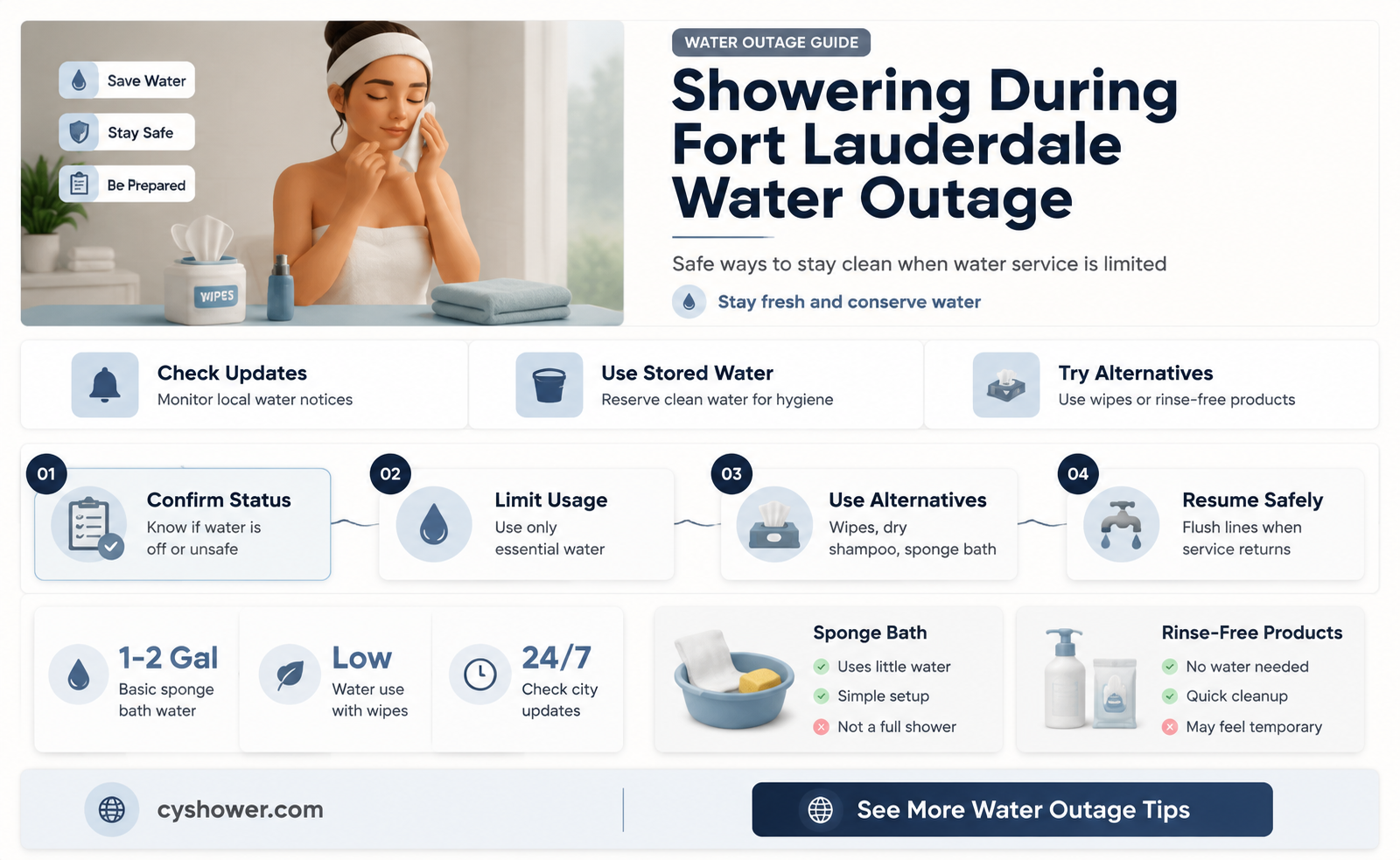 can i shower fort lauderdale water outage