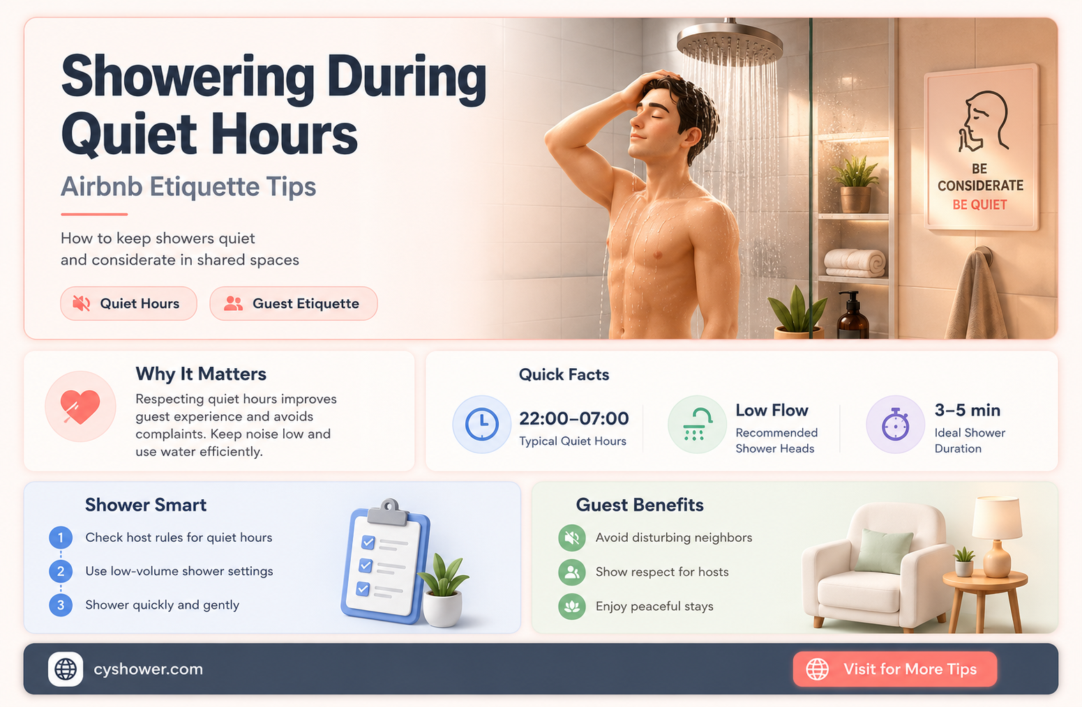 can i shower during quiet hours airbnb