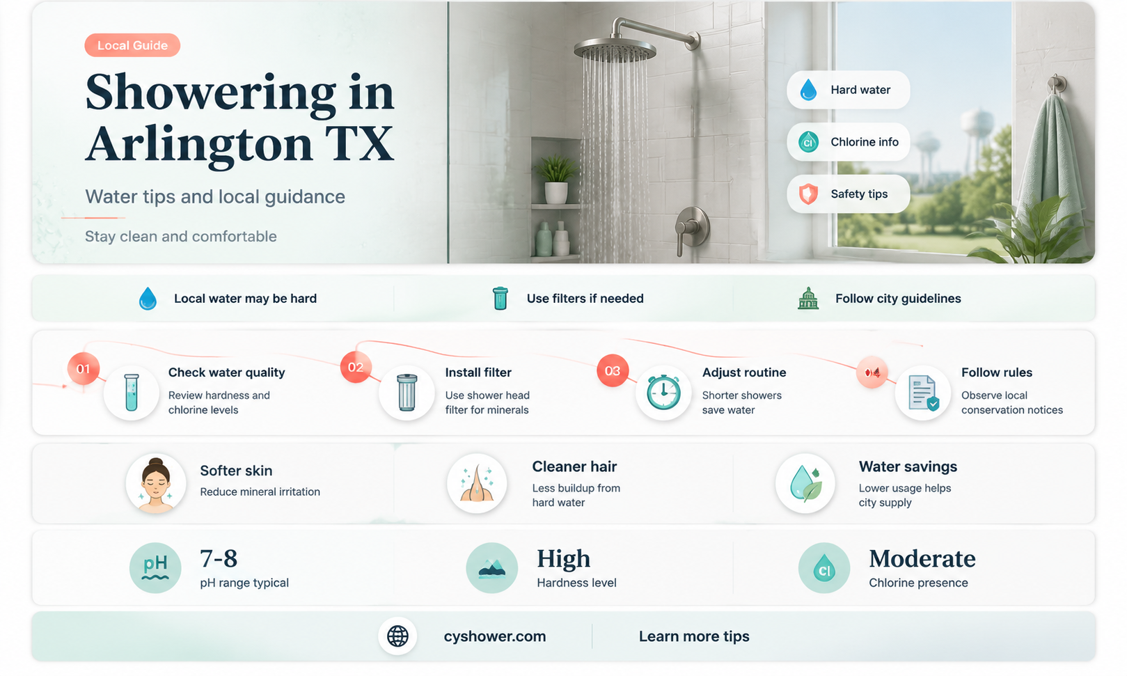 can i shower in arlington tx