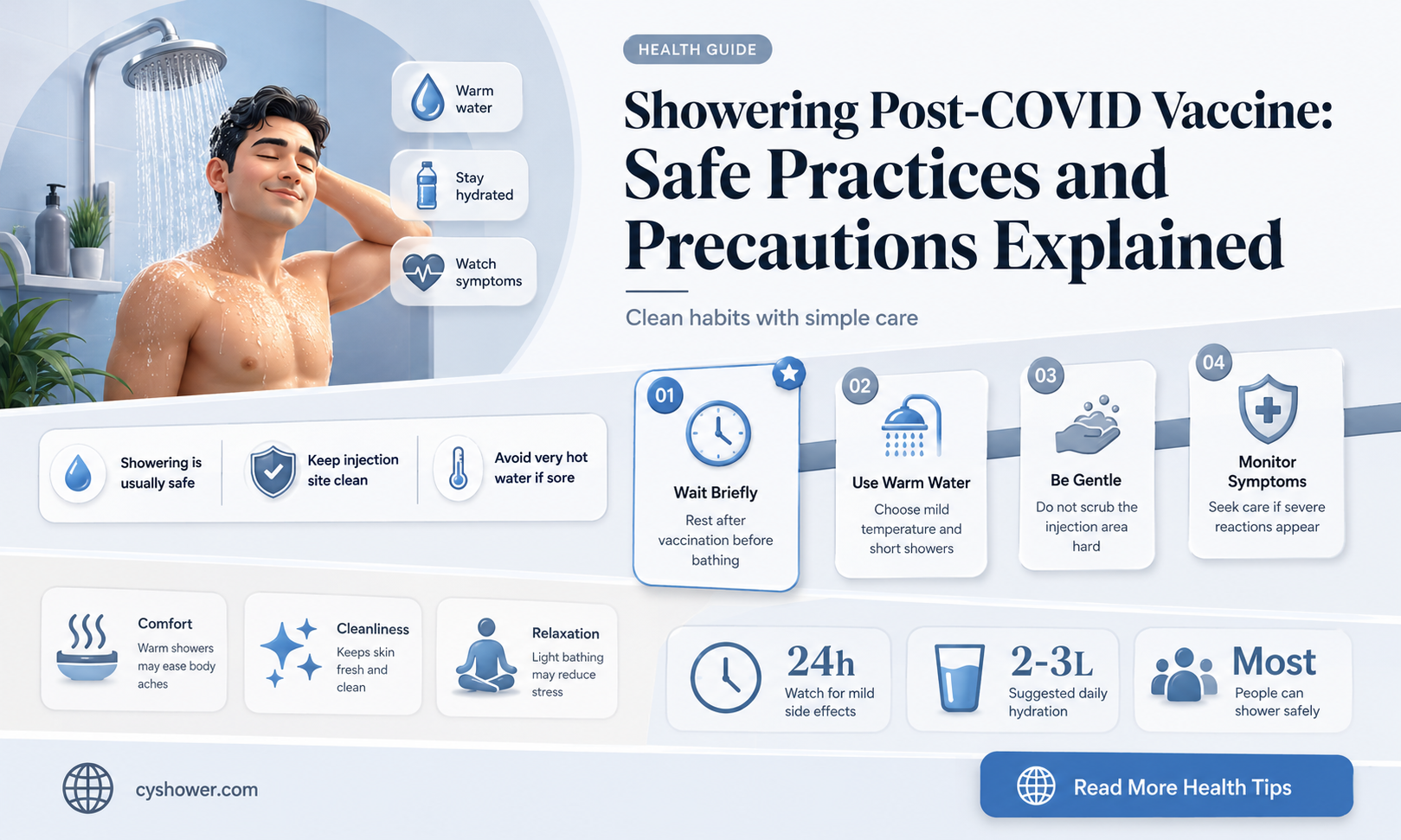 can i shower after my covid vaccine