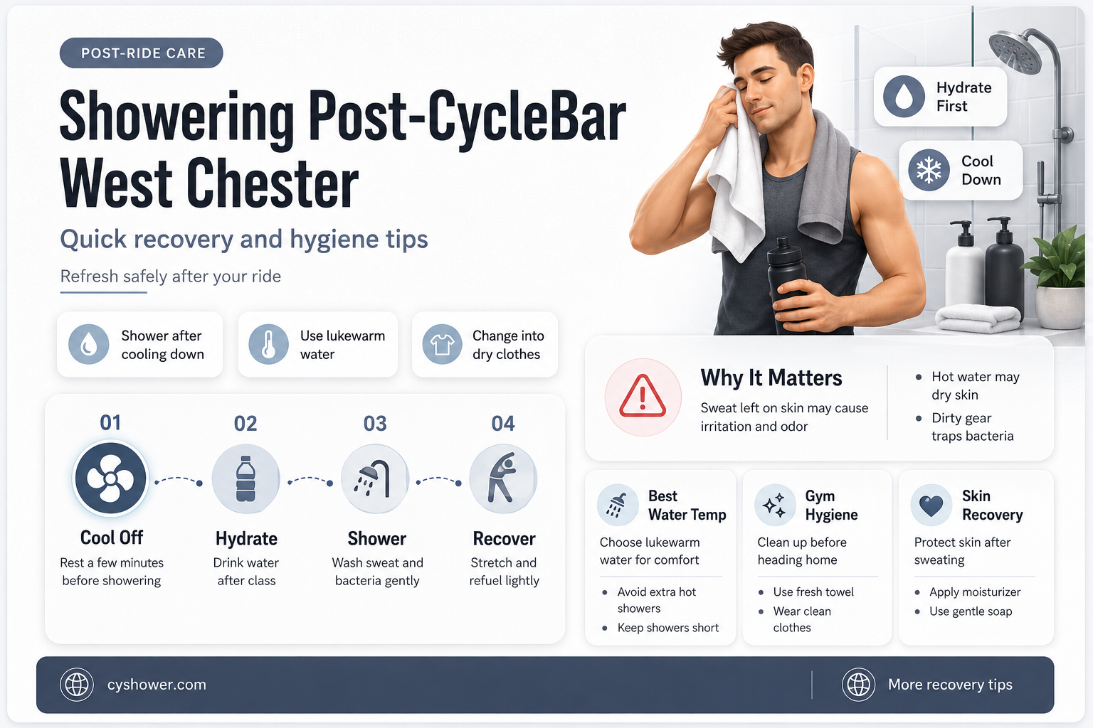 can i shower after i ride at cyclebar west chester