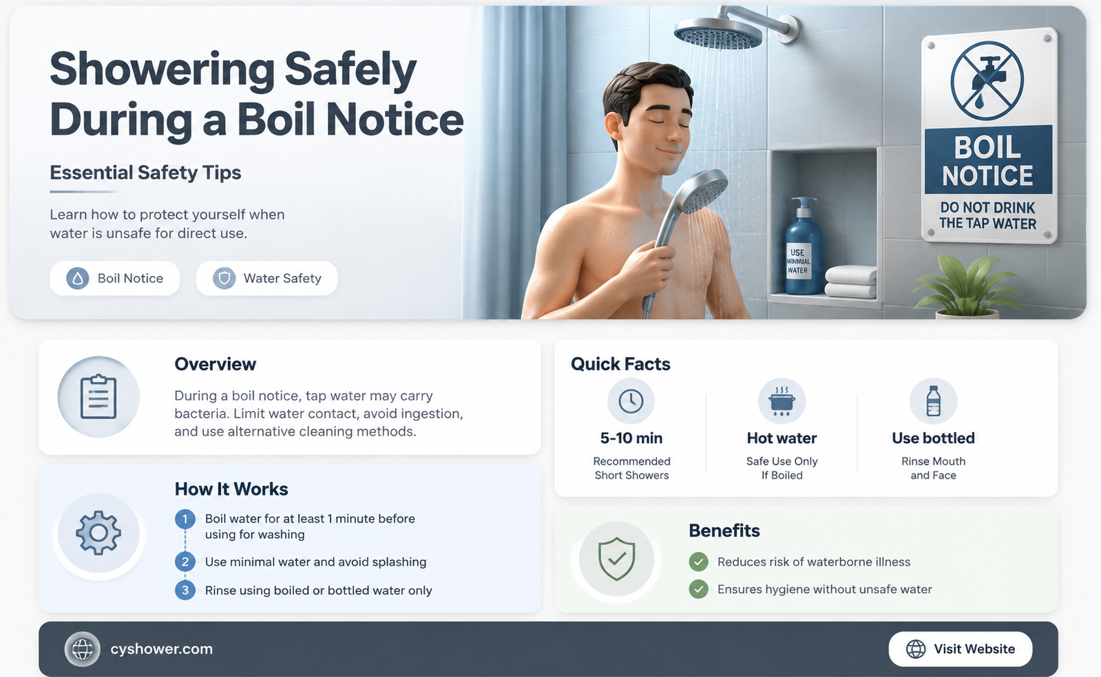 can i shower during a boil notice
