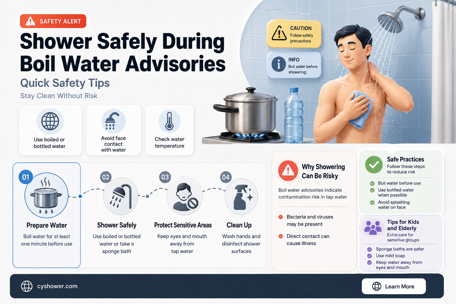 can i shower during a boil order