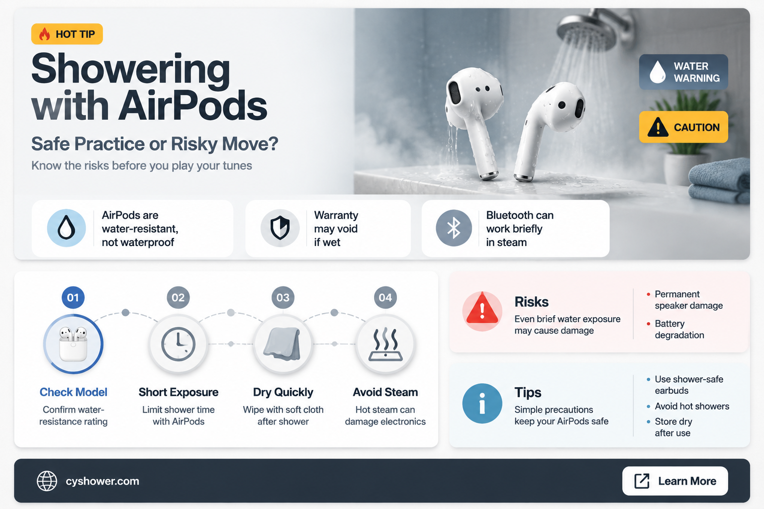 can i get in the shower with airpods