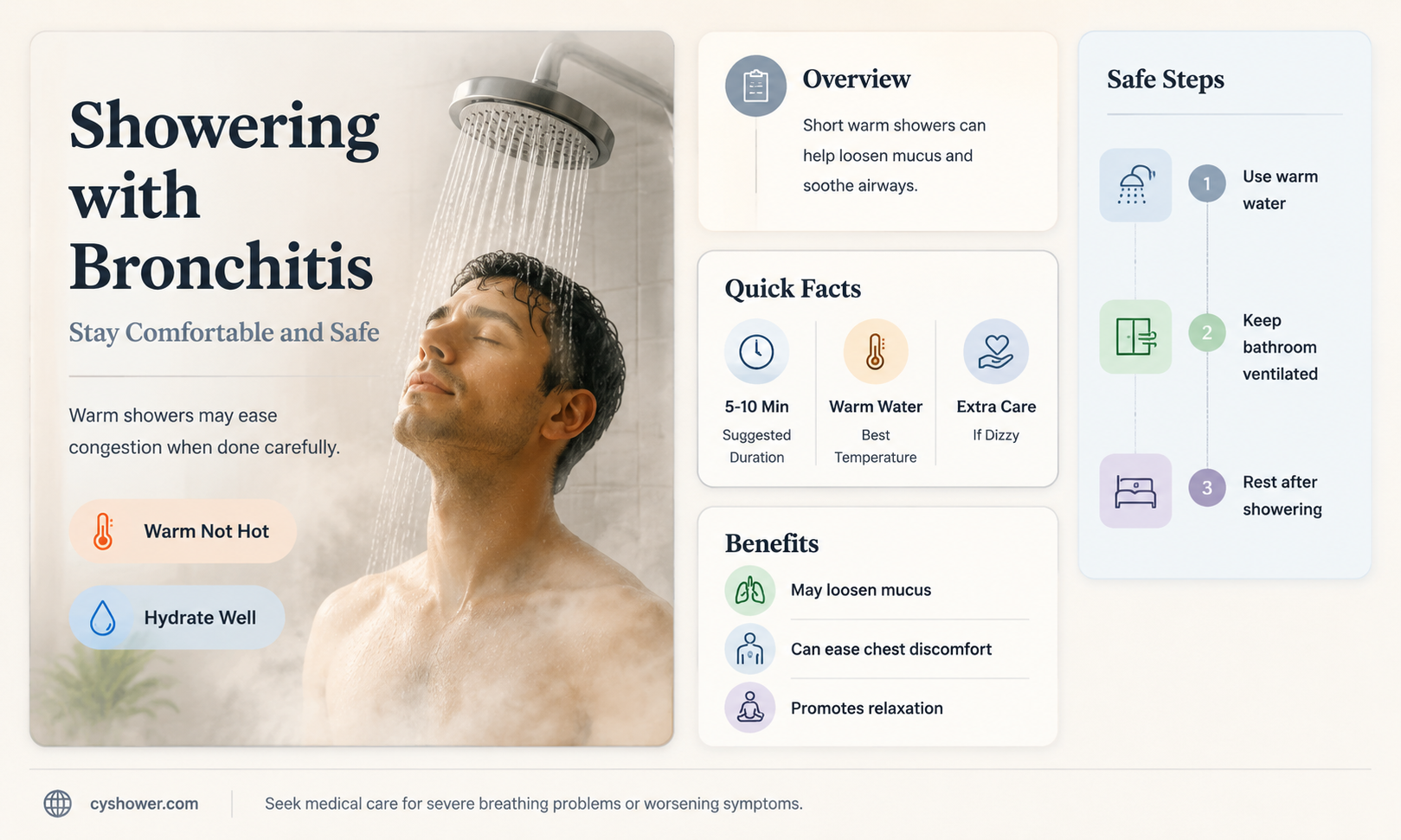 can i shower if i have bronchitis