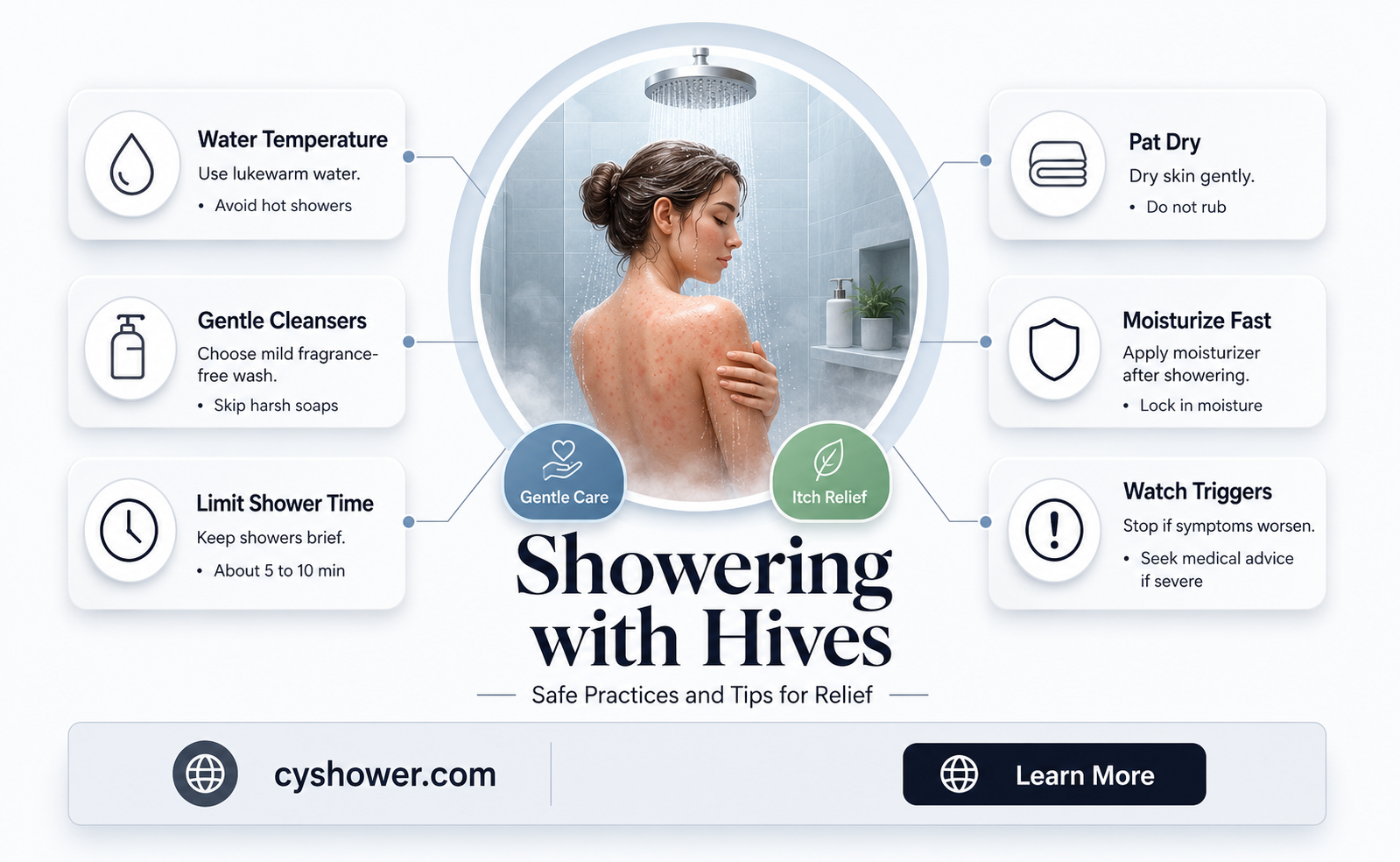 can i shower if i have hives