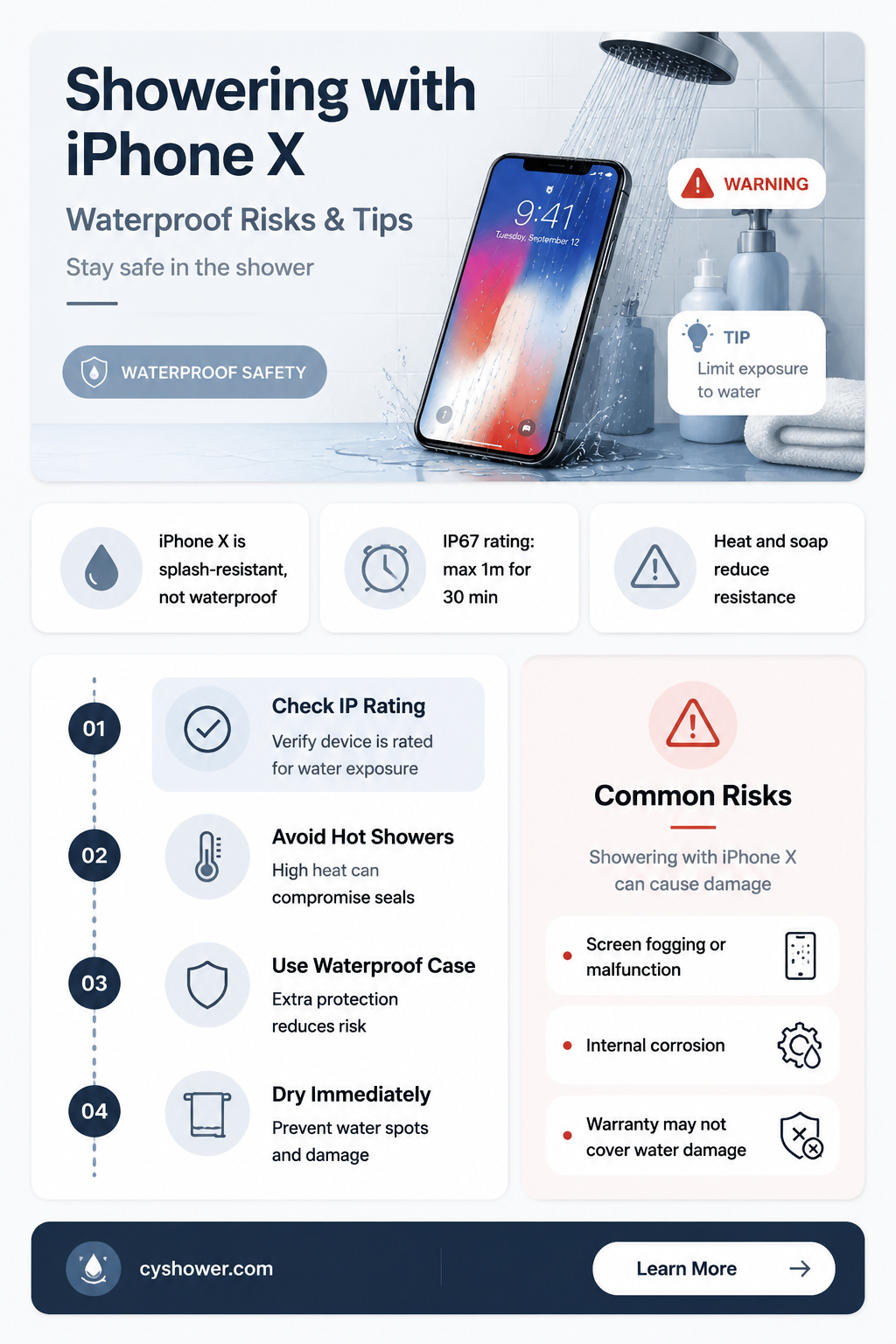 can i get in the shower with my iphone x
