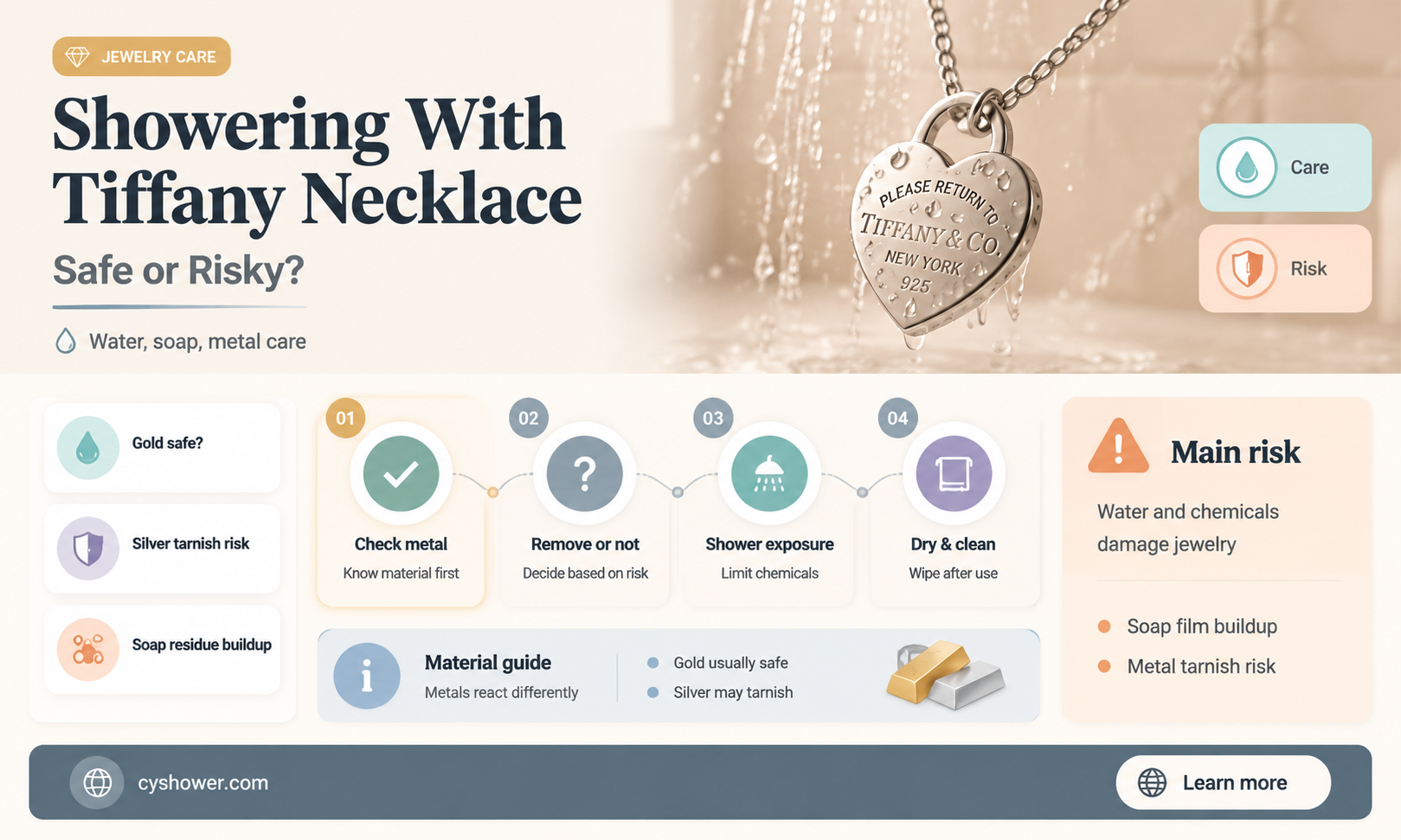 can i shower in my tiffany necklace