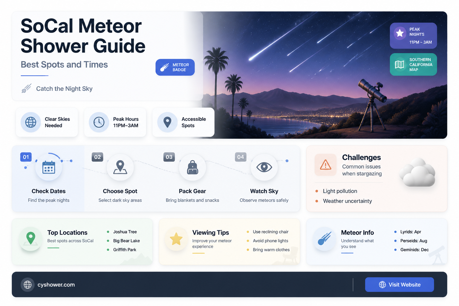 can i see the meteor shower in socal