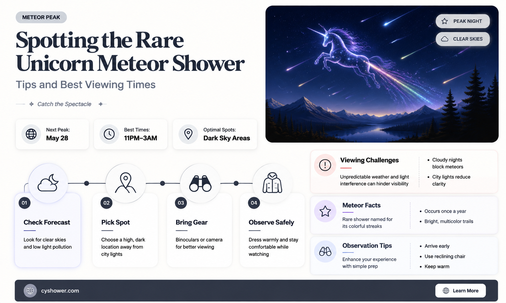 can i see the unicorn meteor shower