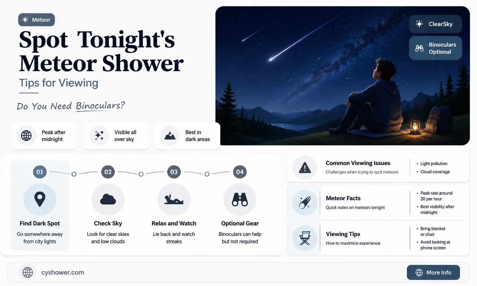can i see meteor shower tinight withiut binoculars