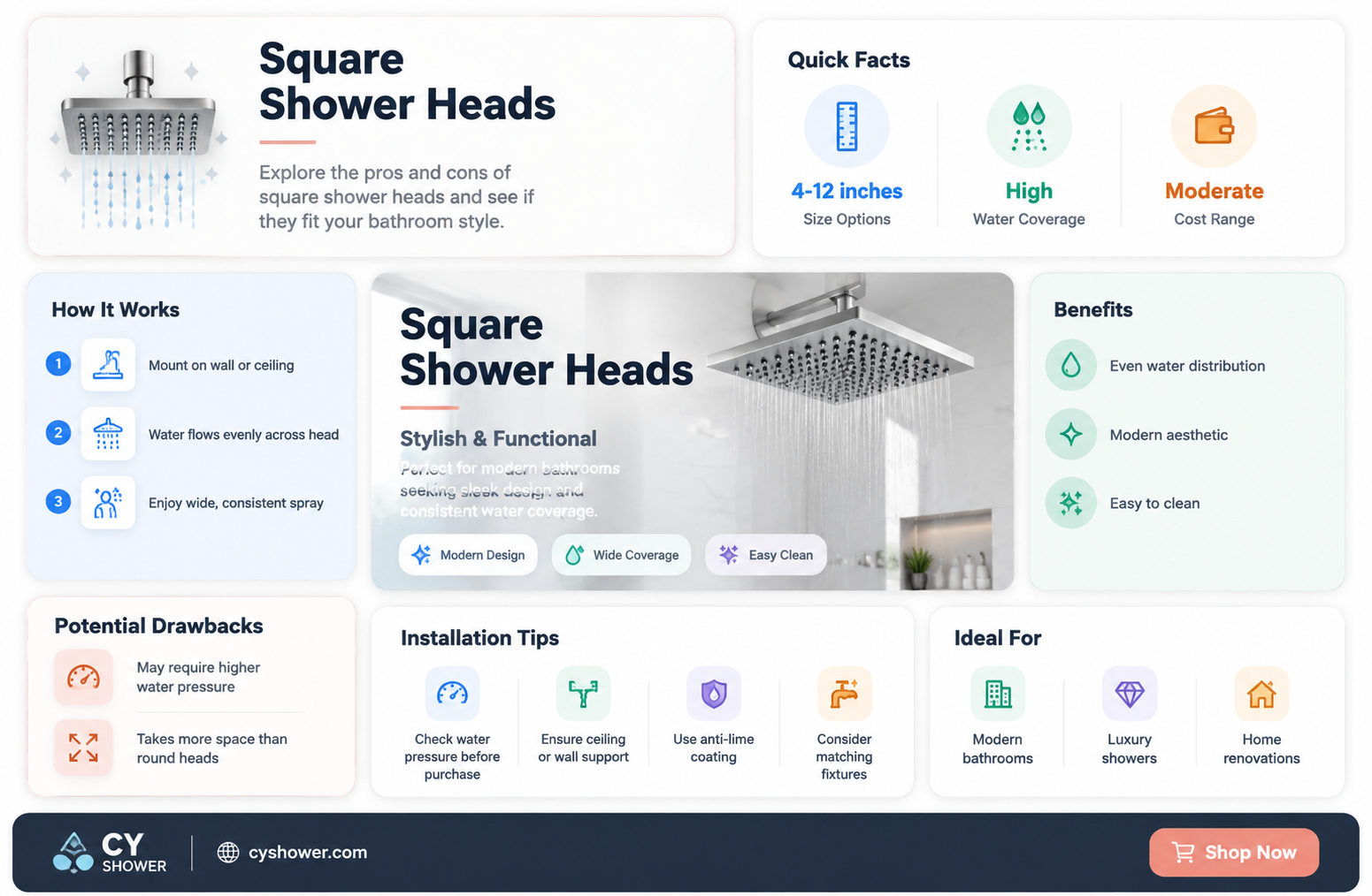 are square shower heads good