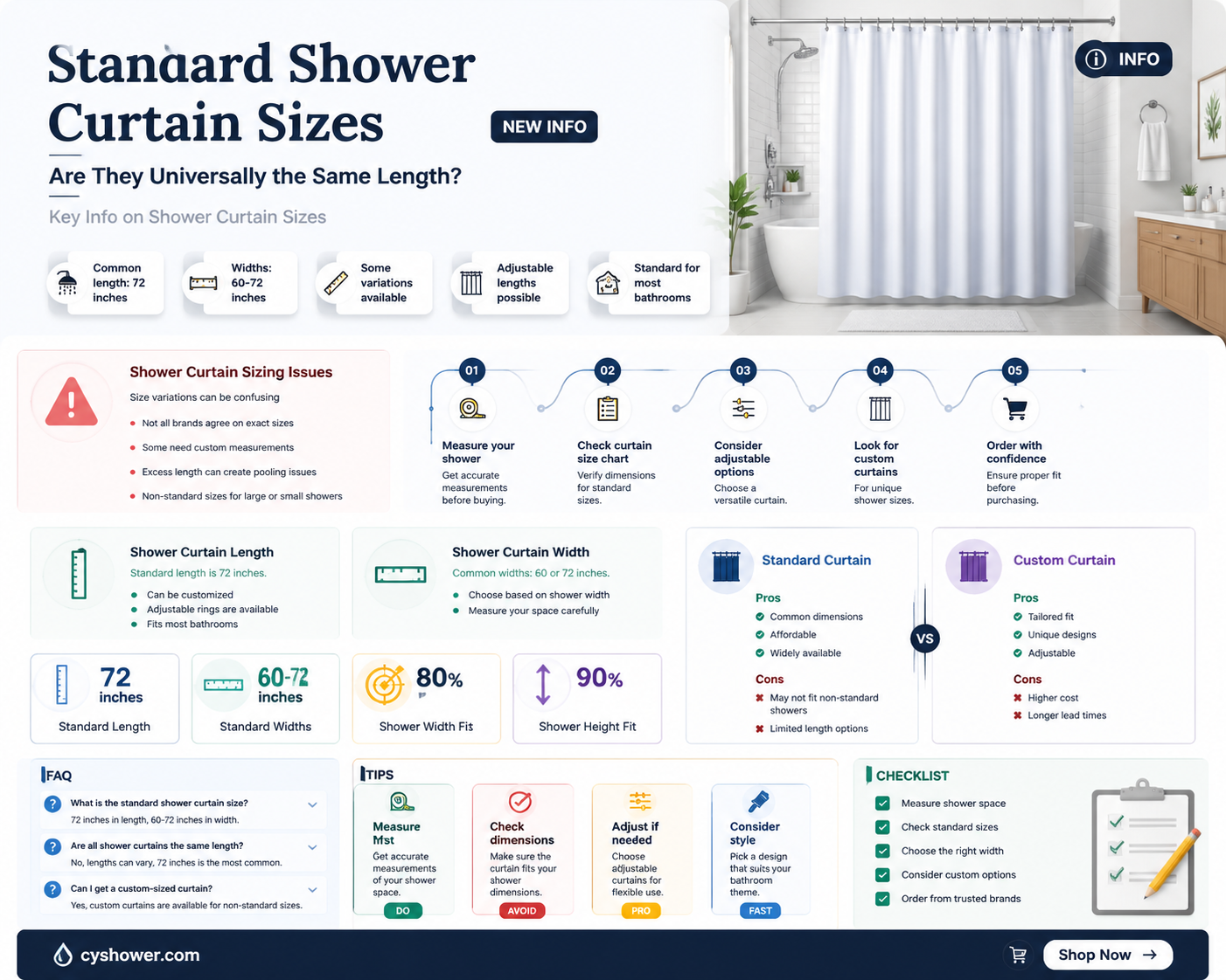 are all shower curtains the same length