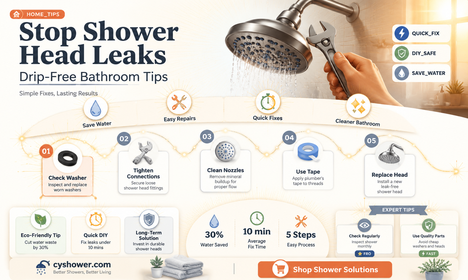 are there shower heads that stop leaking