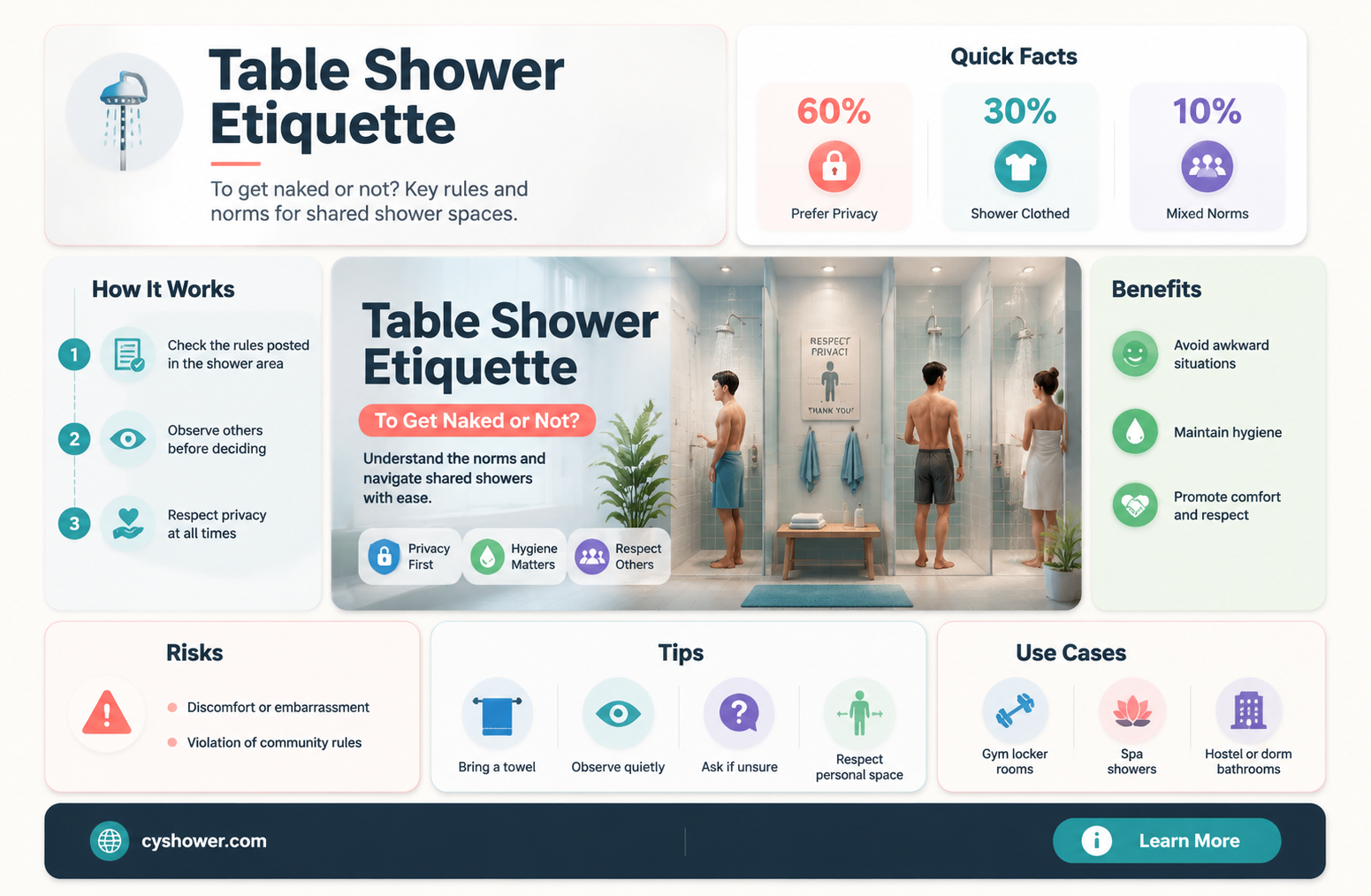 are you supposed to get naked on a table shower