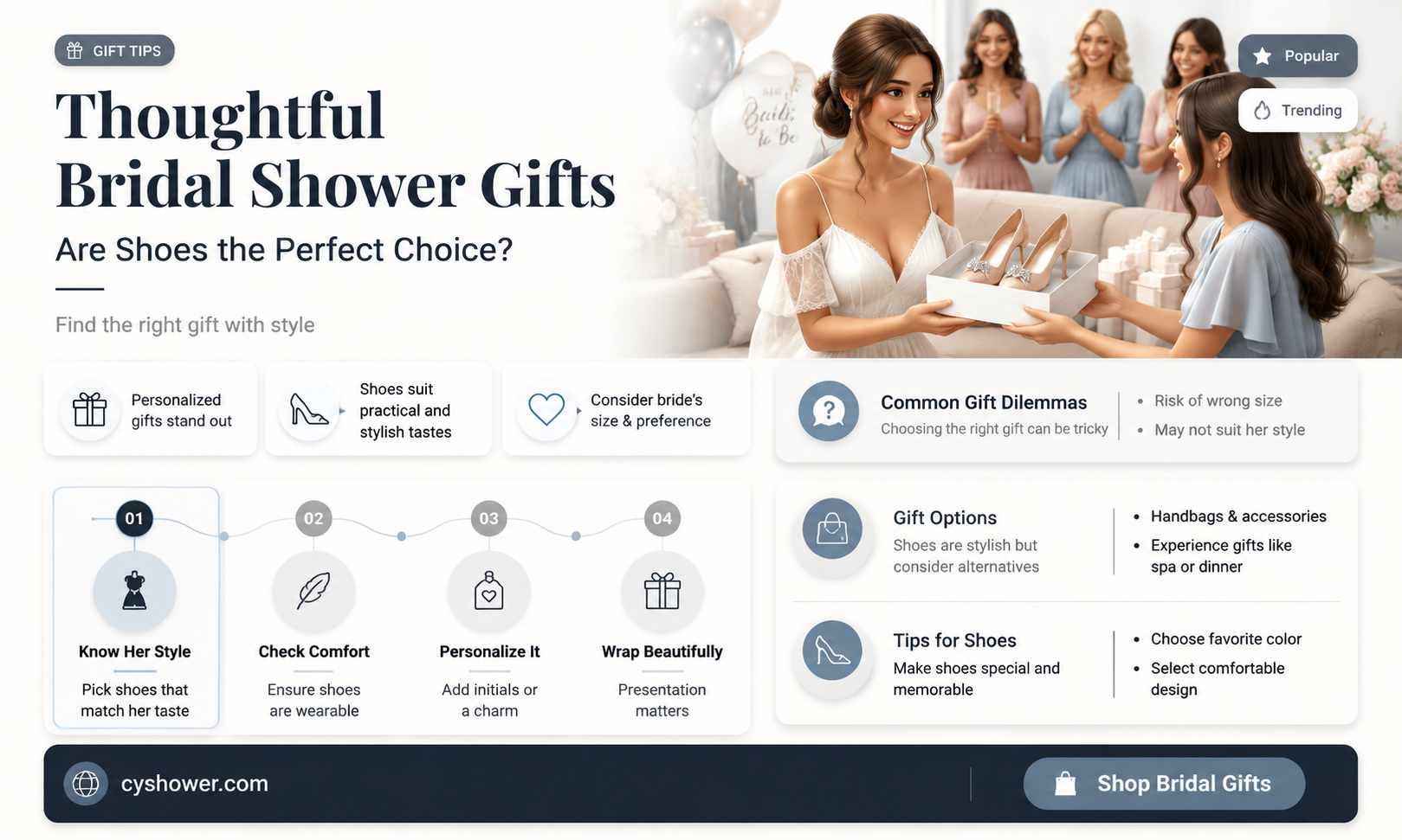 can i gift shoes to bridal shower