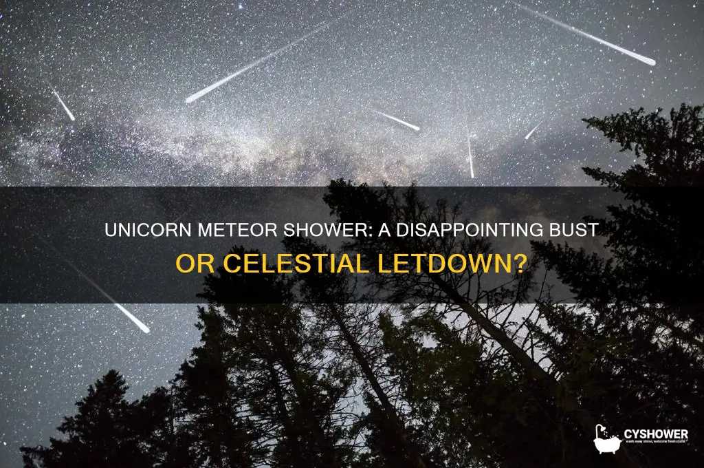 was the unicorn meteor shower a bust