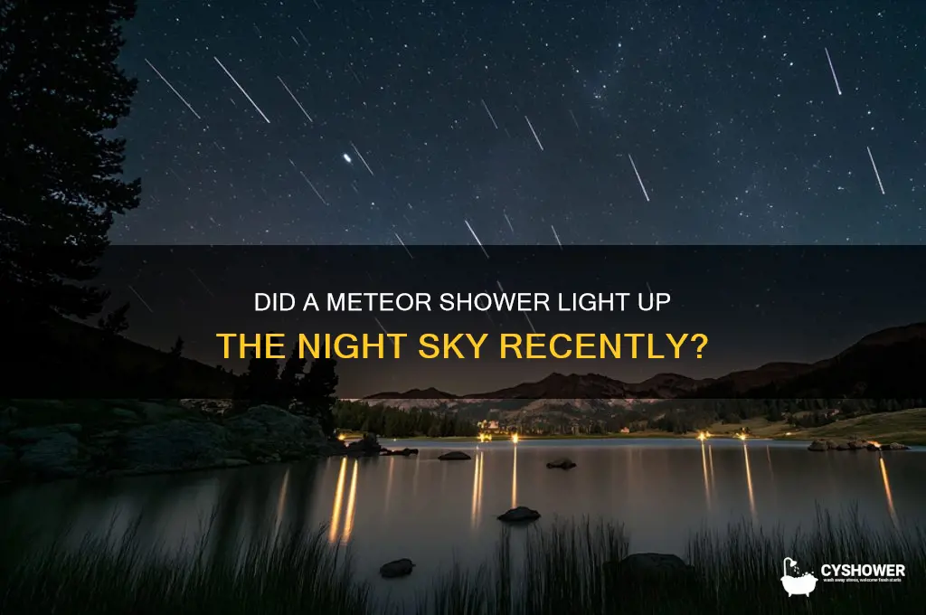 was there a meteor shower