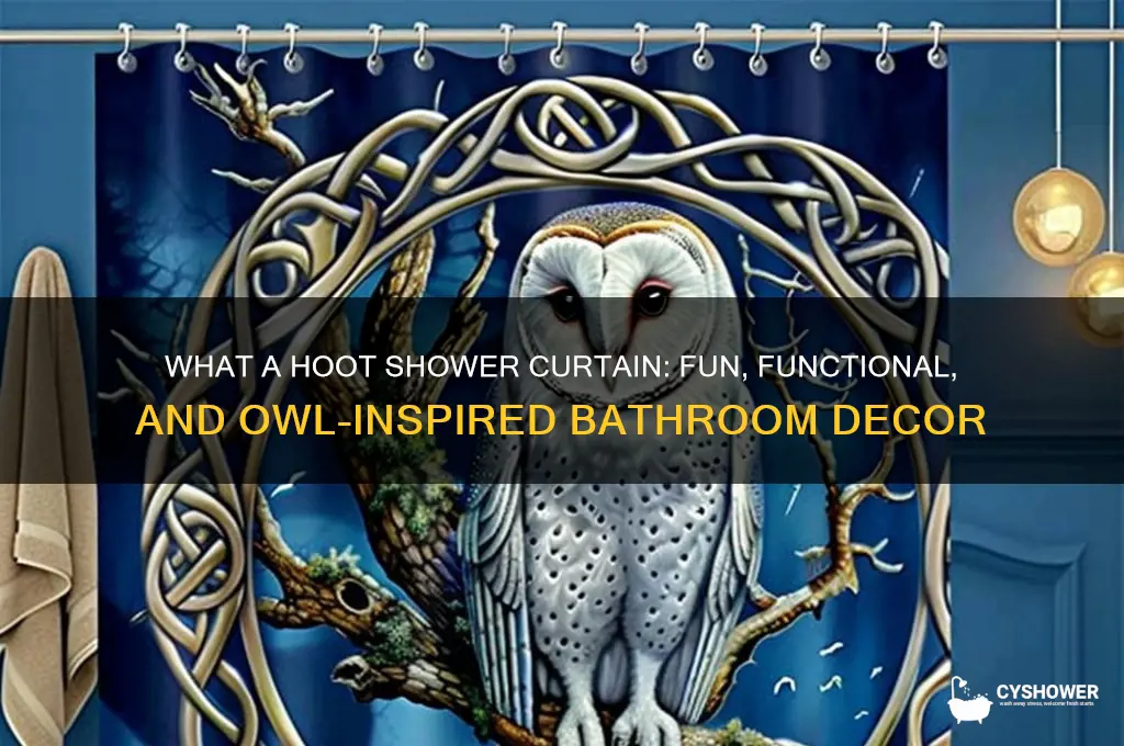 what a hoot shower curtain